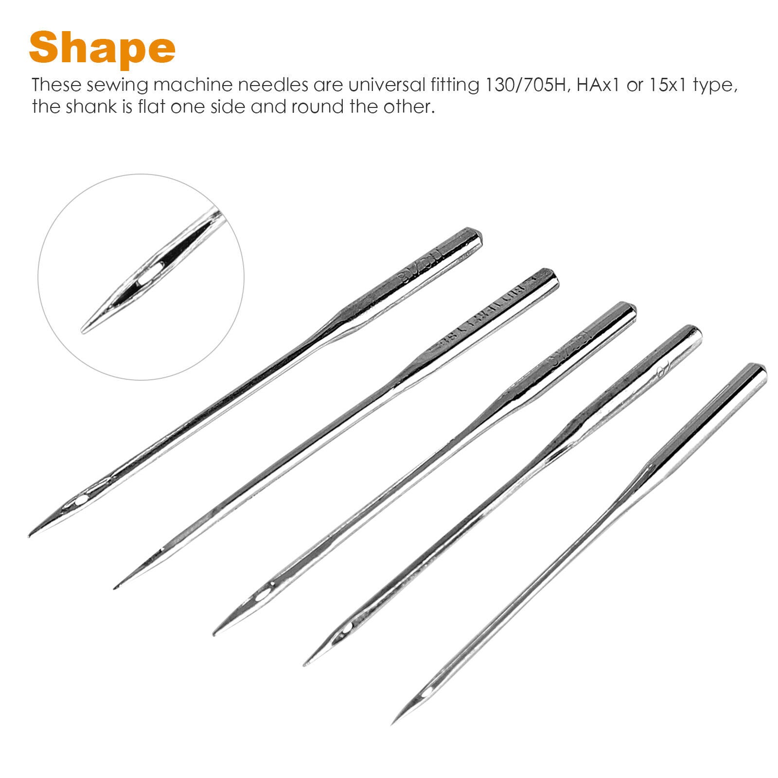 Sewing Machine Needles - Sewing Machine Needles - Home Sewing - 50 pcs, 5 Sizes -