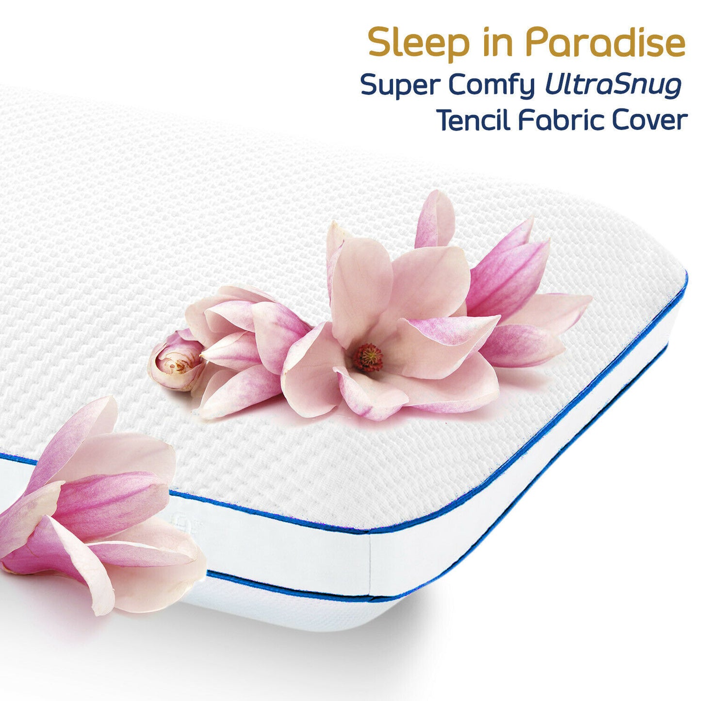 Pillows - Memory Foam Pillow With Cooling Gel - Side Sleeper, King, or Queen -