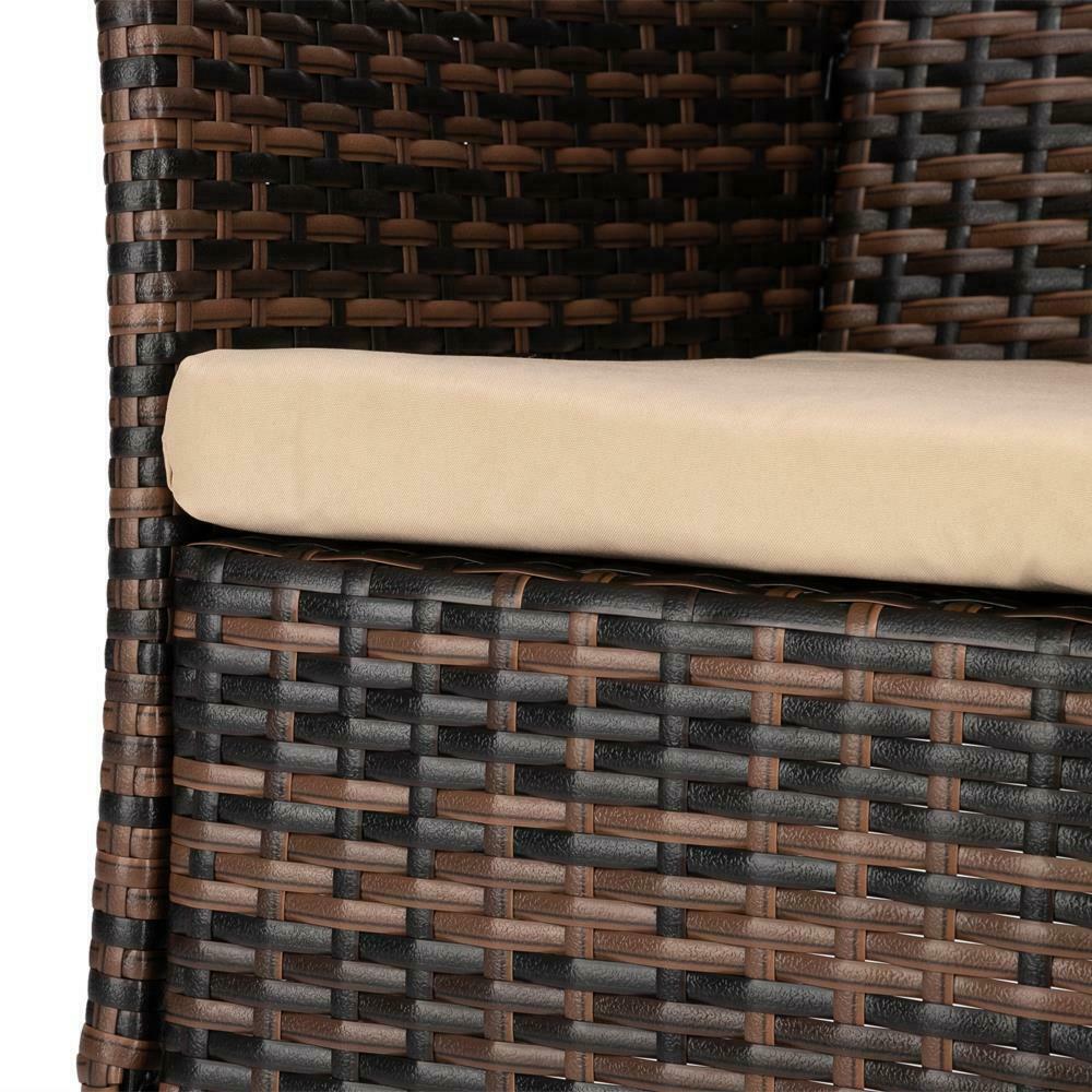 Outdoor Furniture Sets - Outdoor Patio Furniture - Rattan Wicker Furniture - 4 Piece Set Brown -