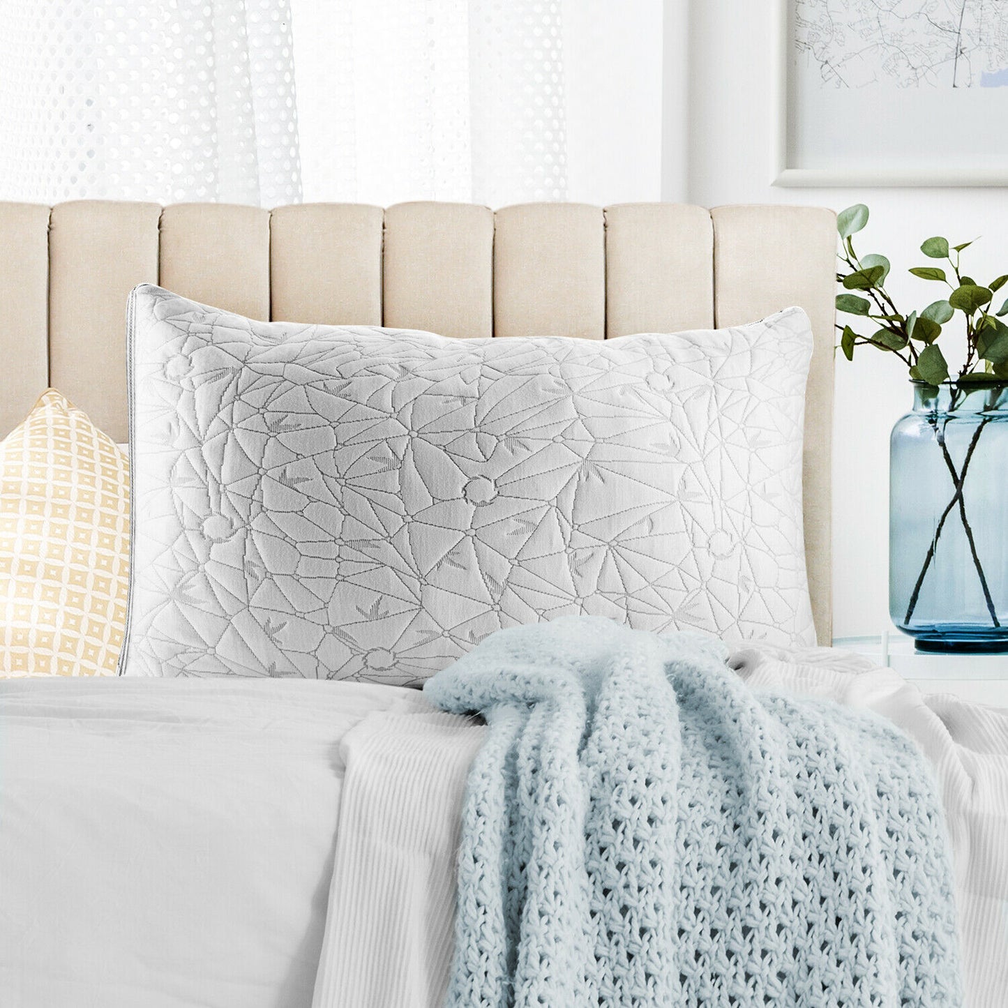 Pillows - Cool Gel Memory Foam Pillow - Hypoallergenic Body Pillow -