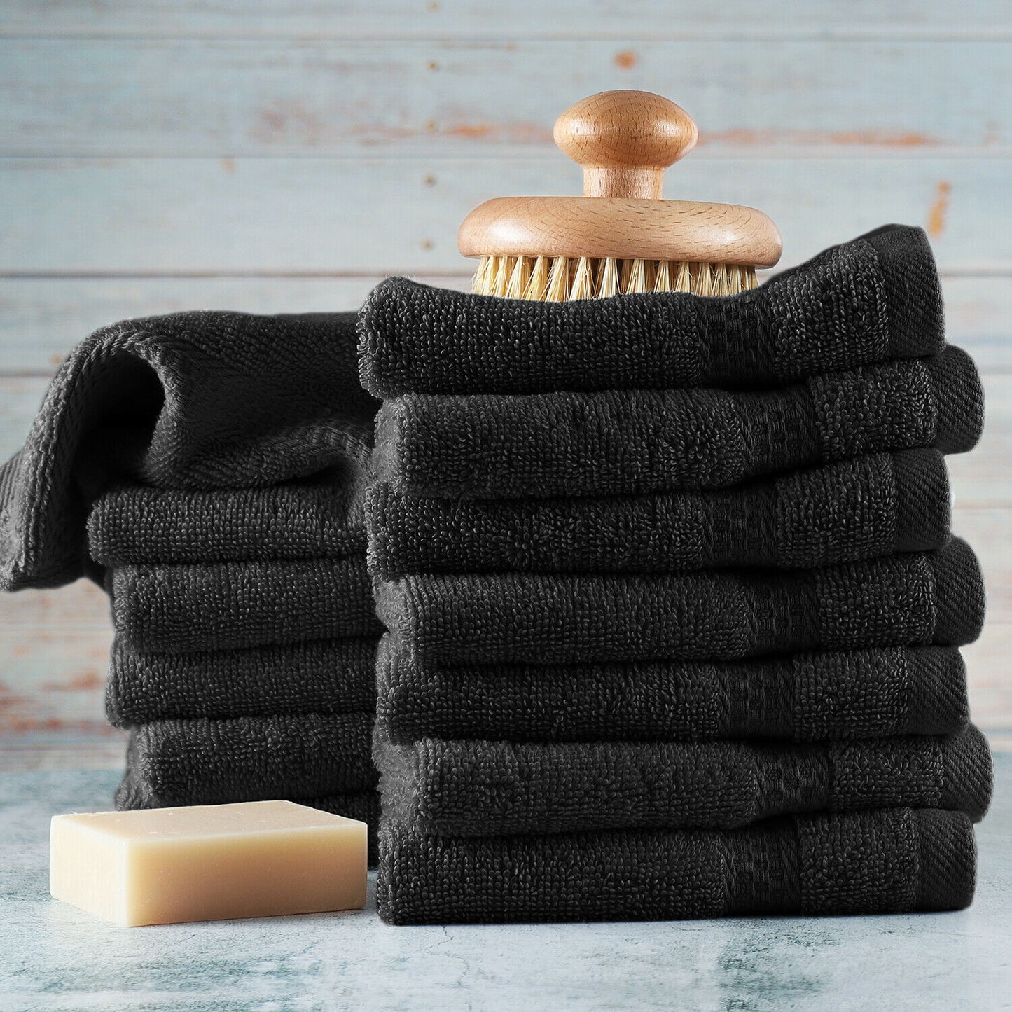 Bath Towels & Washcloths - Face Washcloths Set - 12 Pack Soft 100% Cotton Luxury Towel Face Cloths -