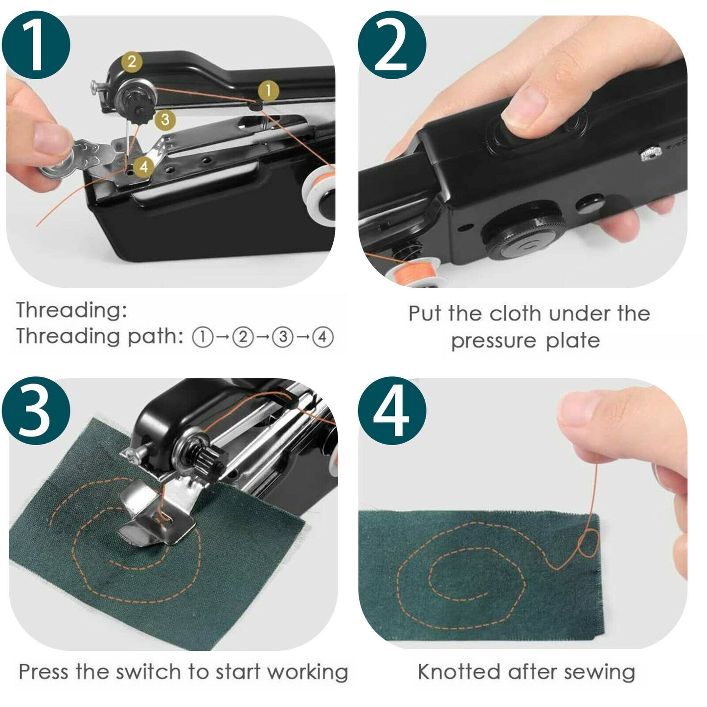Sewing Machines - Sewing Machine Mini - Handheld Portable Stitch Machine - Cordless -