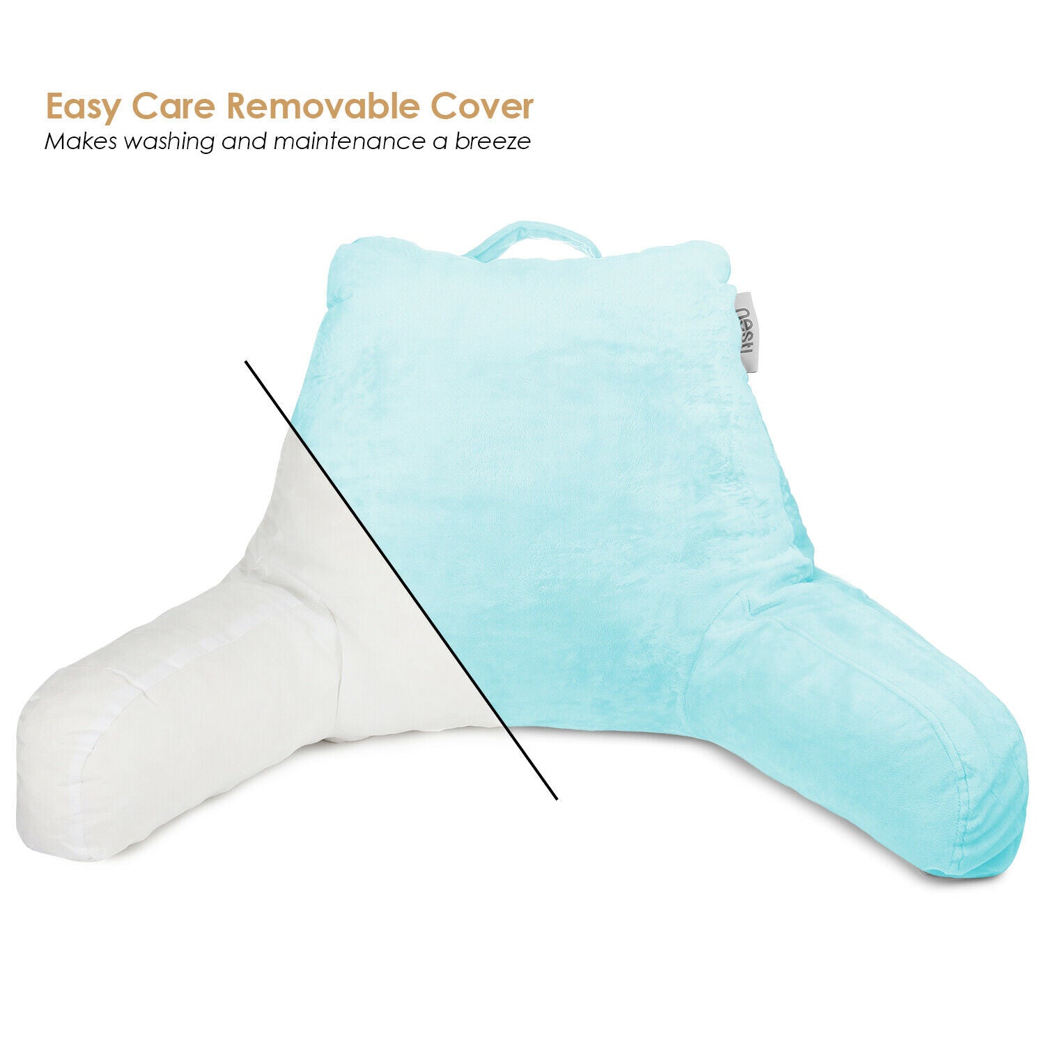 Pillows - TV & Reading Pillow - Kid's Memory Foam Bedrest Back Pillow 12 Colors! -