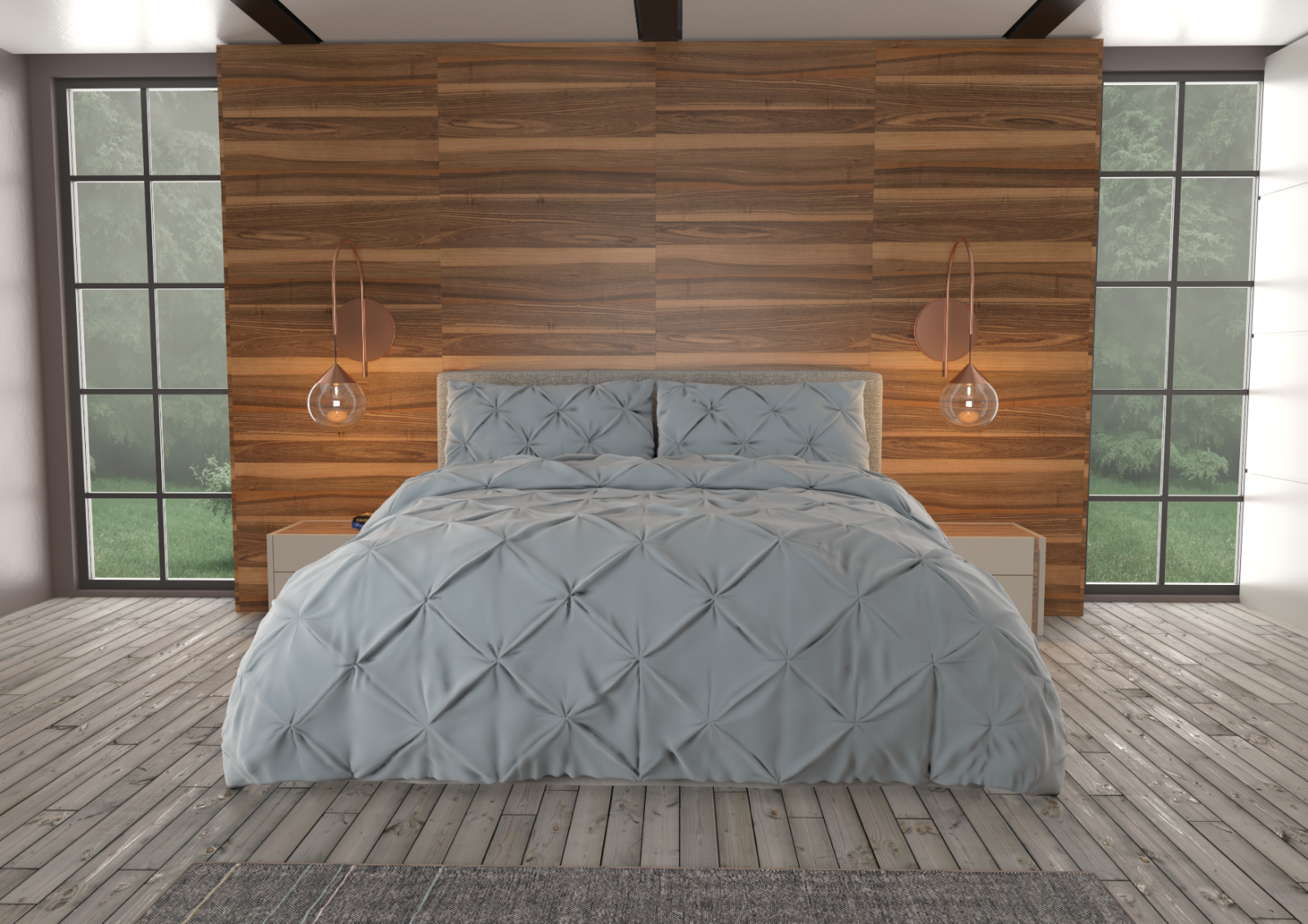 Bedding - Down Alternative Comforter Set - King Queen Twin Duvet Insert & Shams -