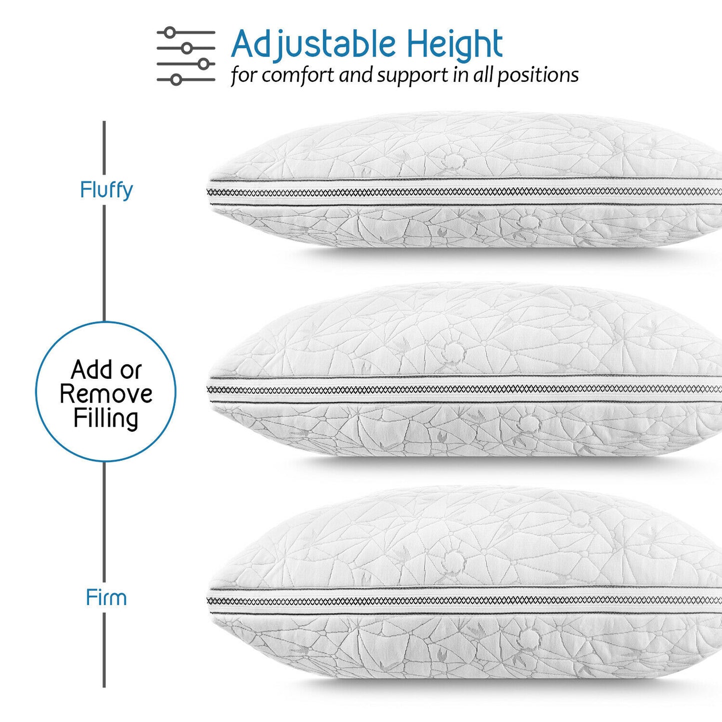 Pillows - Cool Gel Memory Foam Pillow - Hypoallergenic Body Pillow -