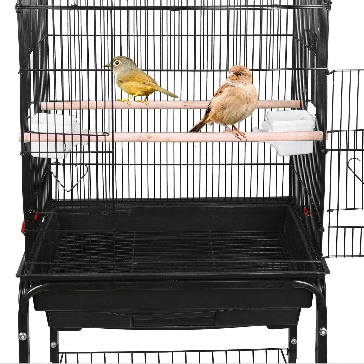 Bird Cages & Stands - 59"H Rooling Bird Cage - Canary Home with Stand & Tray -