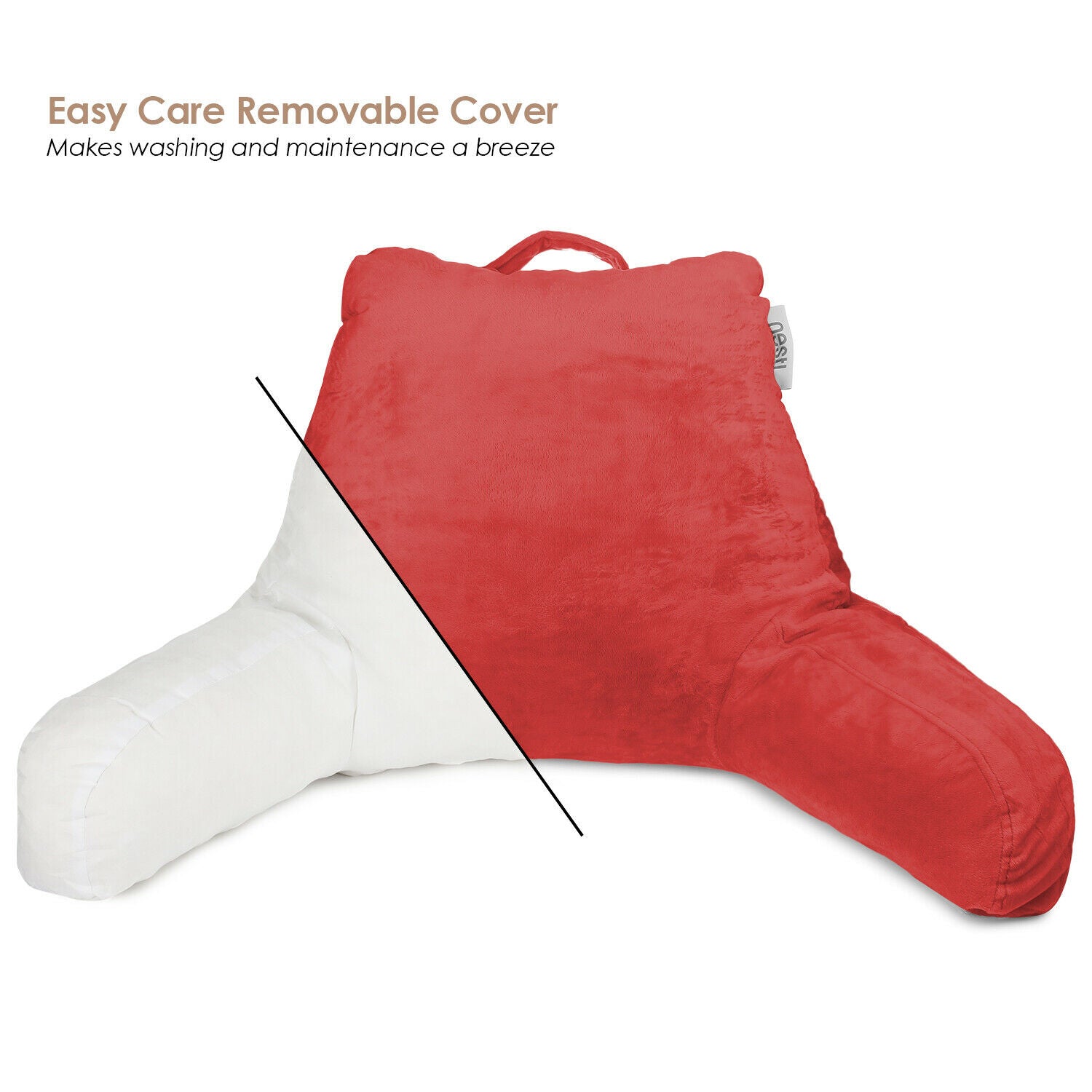 Pillows - TV & Reading Pillow - Kid's Memory Foam Bedrest Back Pillow 12 Colors! -