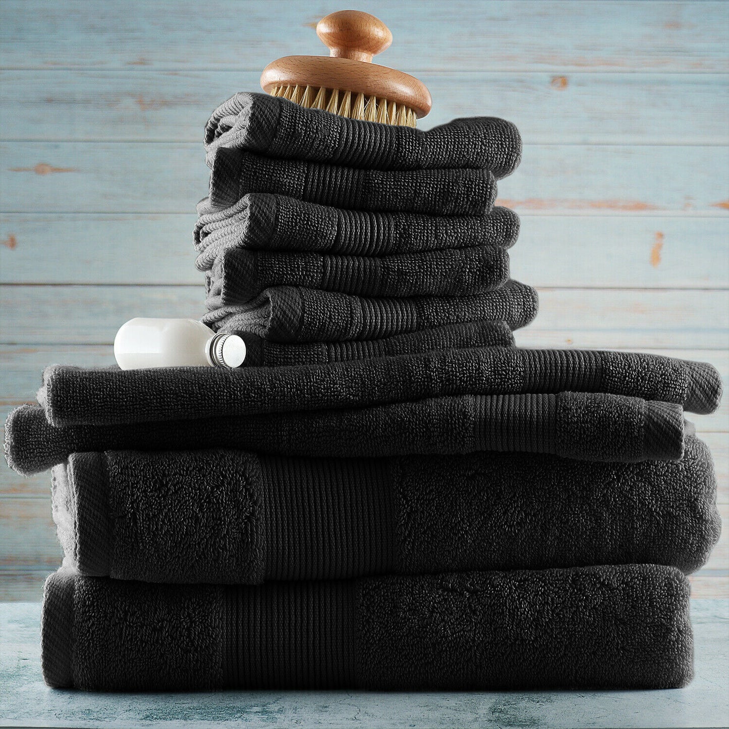 Bath Towels & Washcloths - 10 Piece Towel Set- Soft Cotton Bath Towels, Hand Towels & Washcloth -