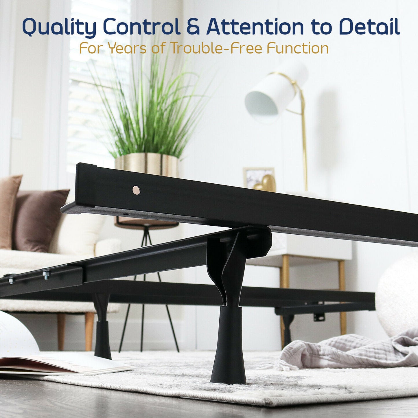 Beds & Bed Frames - Adjustable Bed Frame - Twin, Full or Queen Size Metal Frame -