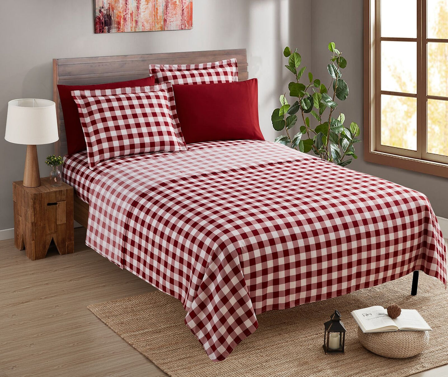 Bed Sheets - Deep Pocket Bed Sheet Set- 6 Pc Hotel Luxury Printed Sheets -