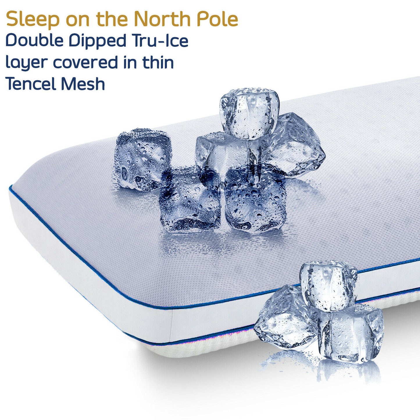 Pillows - Memory Foam Pillow With Cooling Gel - Side Sleeper, King, or Queen -
