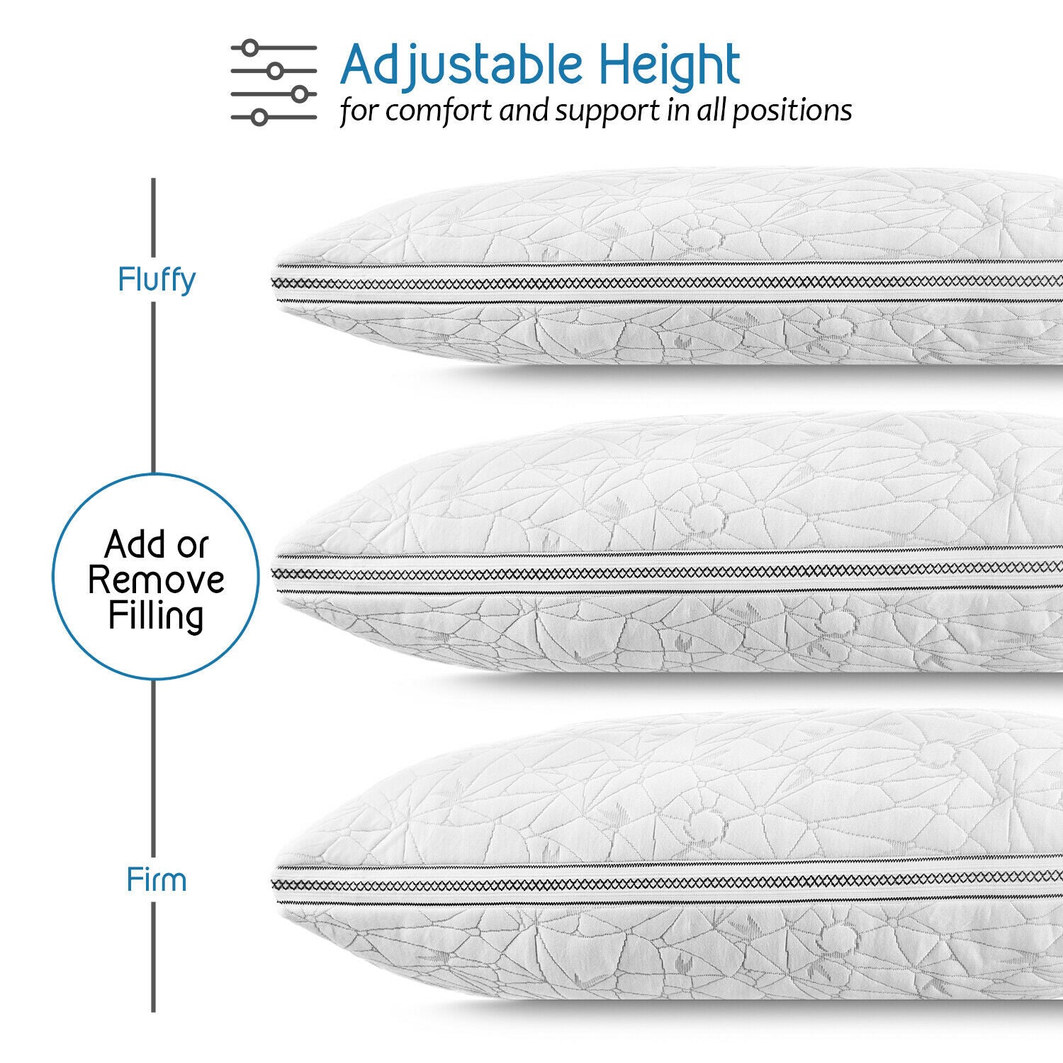 Pillows - Cool Gel Memory Foam Pillow - Hypoallergenic Body Pillow -