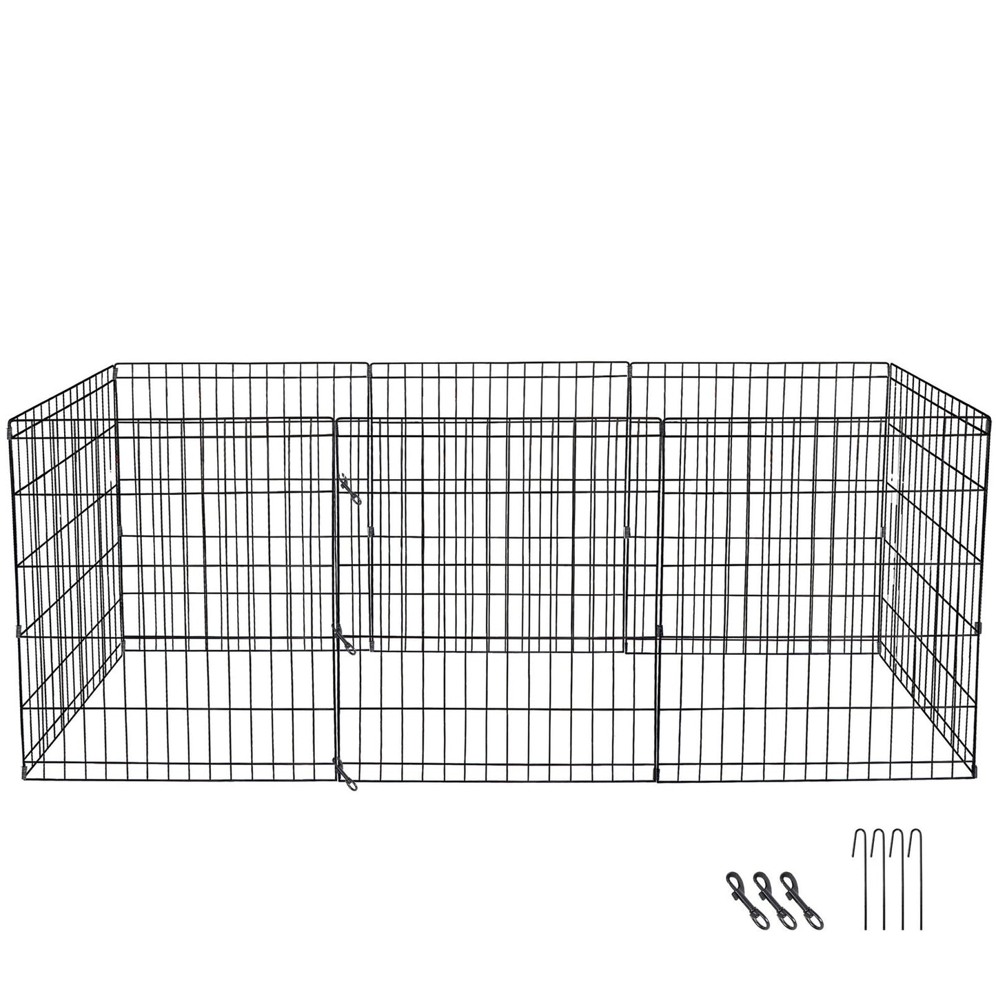 Fence Panels - Dog Crate Pet Play Pen Fence - 8 Panels - 30 Inches -
