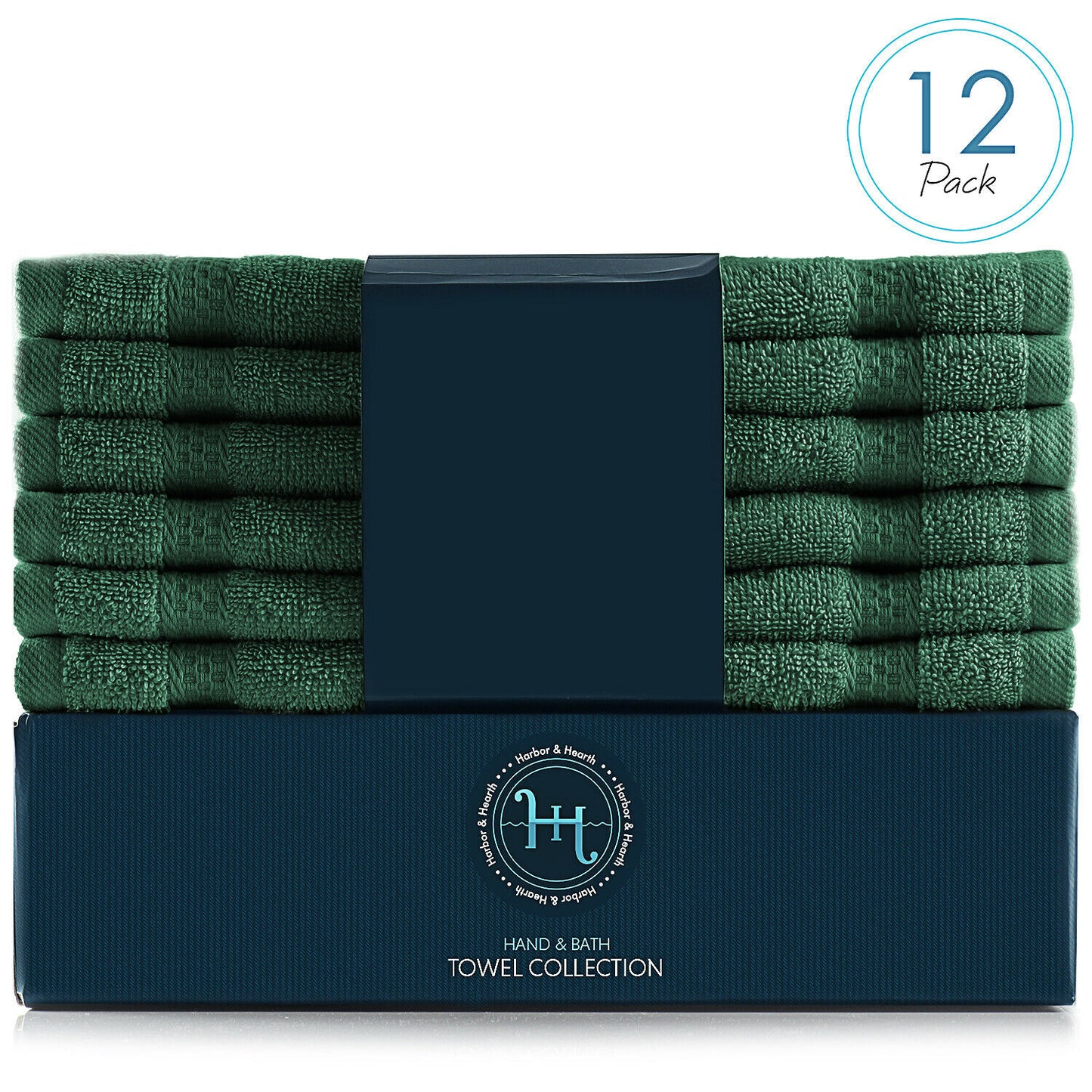 Bath Towels & Washcloths - Face Washcloths Set - 12 Pack Soft 100% Cotton Luxury Towel Face Cloths -