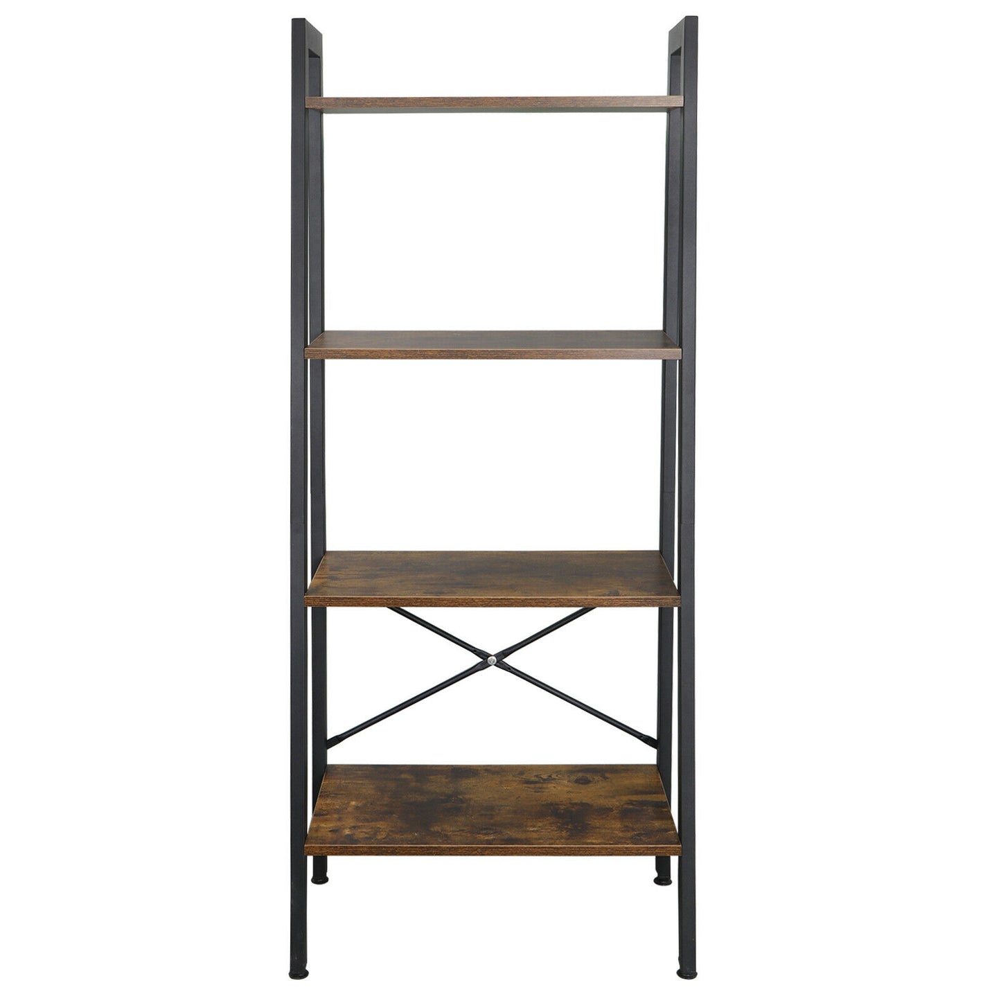 Storage & Organization - Ladder Shelf Storage Rack - 4 Tier Plant Stand Vintage Bookcase -