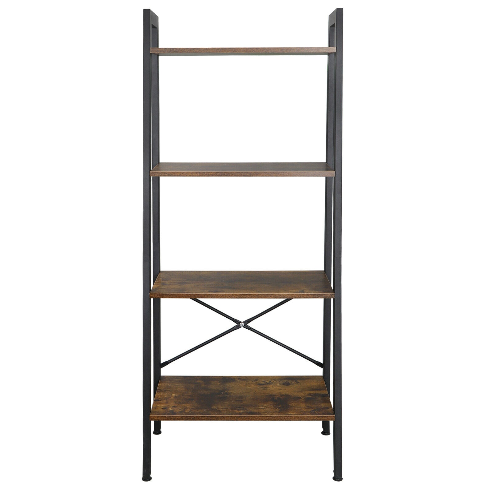 Storage & Organization - Ladder Shelf Storage Rack - 4 Tier Plant Stand Vintage Bookcase -