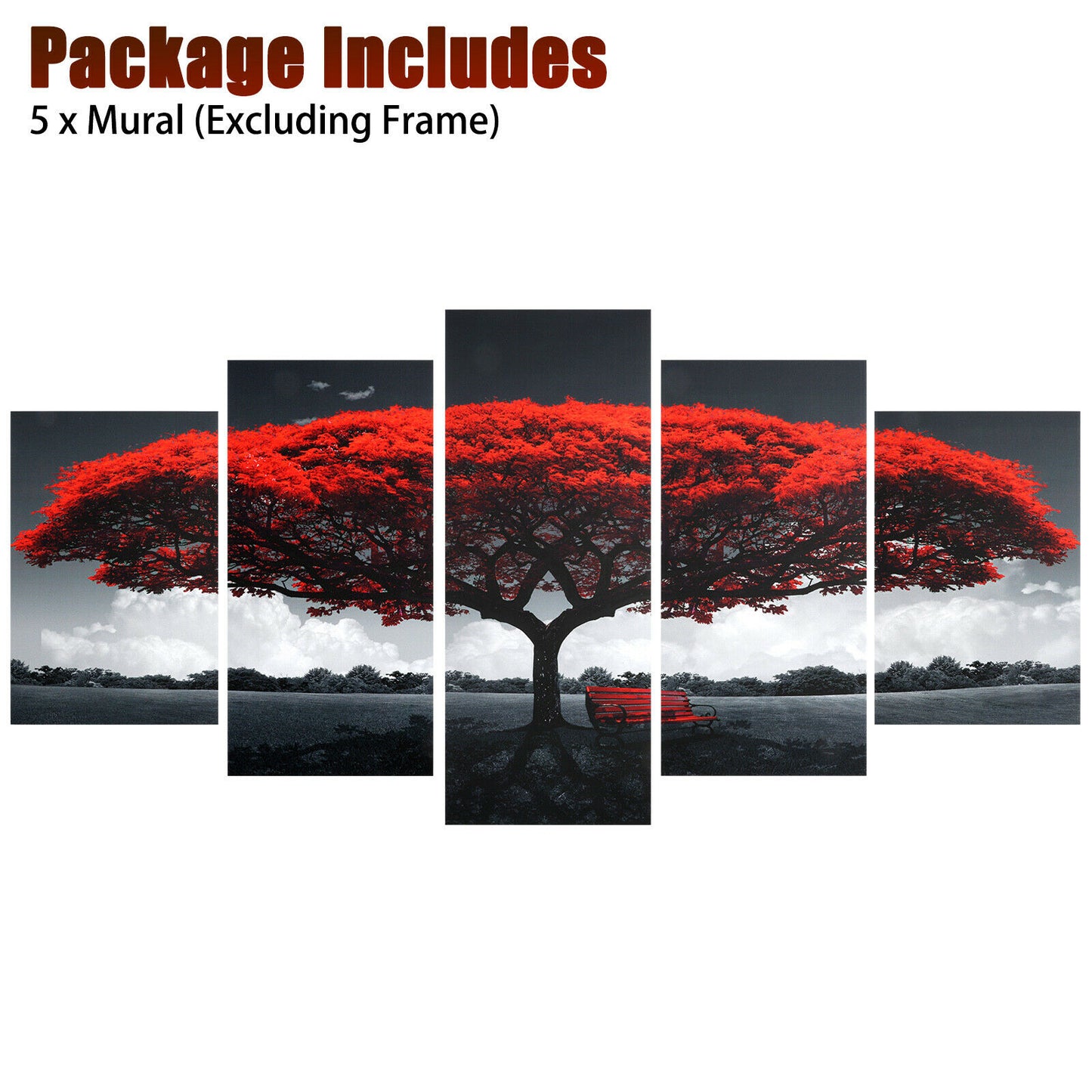 - Living Room Wall Art - Canvas Print Landscape Paintings- Modern 5pcs -