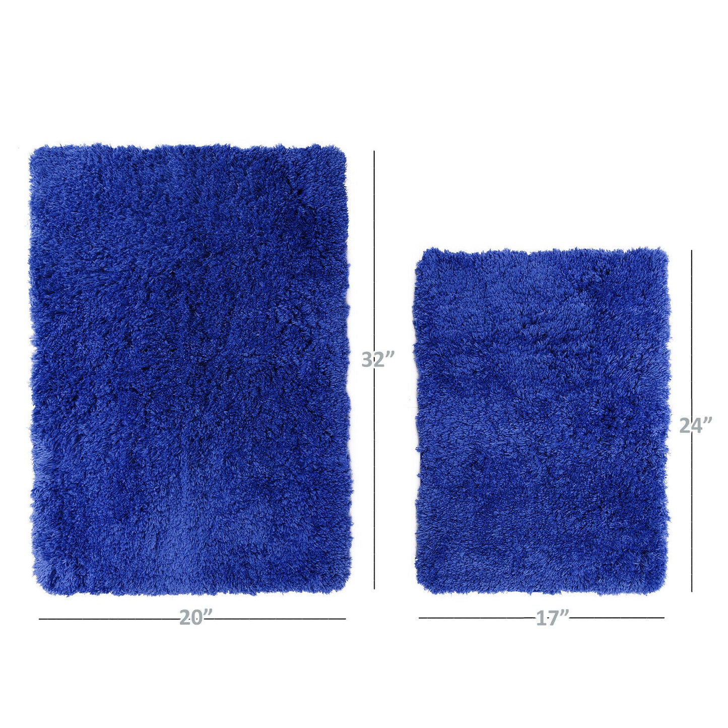 Bath Mats & Rugs - Bathroom Rug Bath Mat Set - 2 Rubber Backed Nonslip Area Rugs 7 Colors -