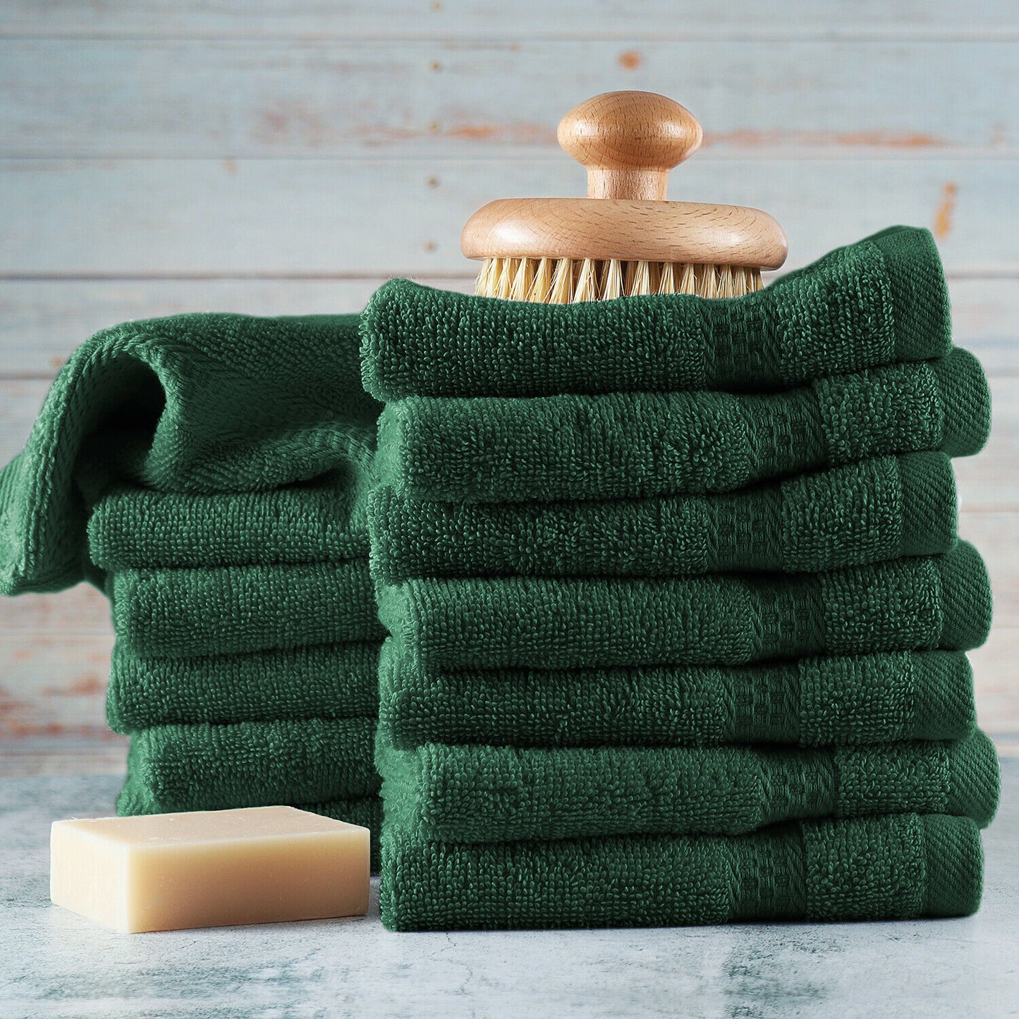Bath Towels & Washcloths - Face Washcloths Set - 12 Pack Soft 100% Cotton Luxury Towel Face Cloths -