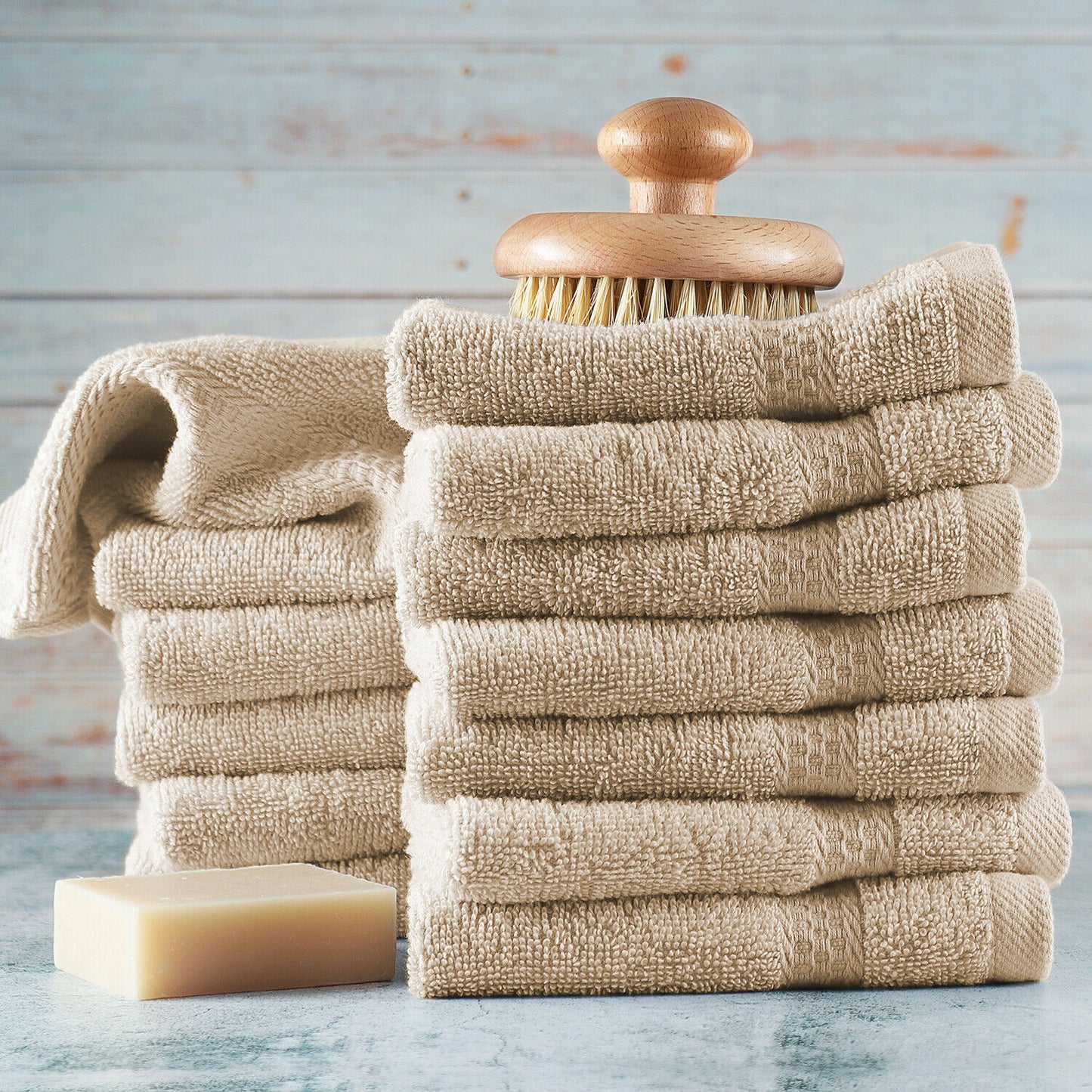Bath Towels & Washcloths - Face Washcloths Set - 12 Pack Soft 100% Cotton Luxury Towel Face Cloths -