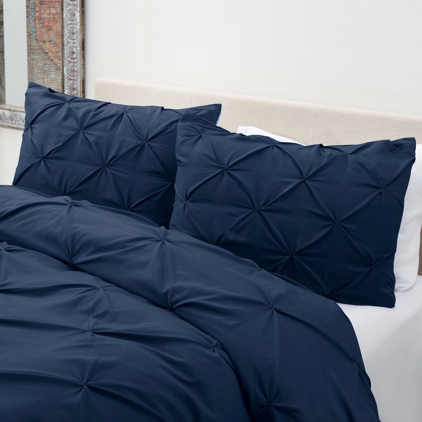 Bedding - Down Alternative Comforter Set - King Queen Twin Duvet Insert & Shams -