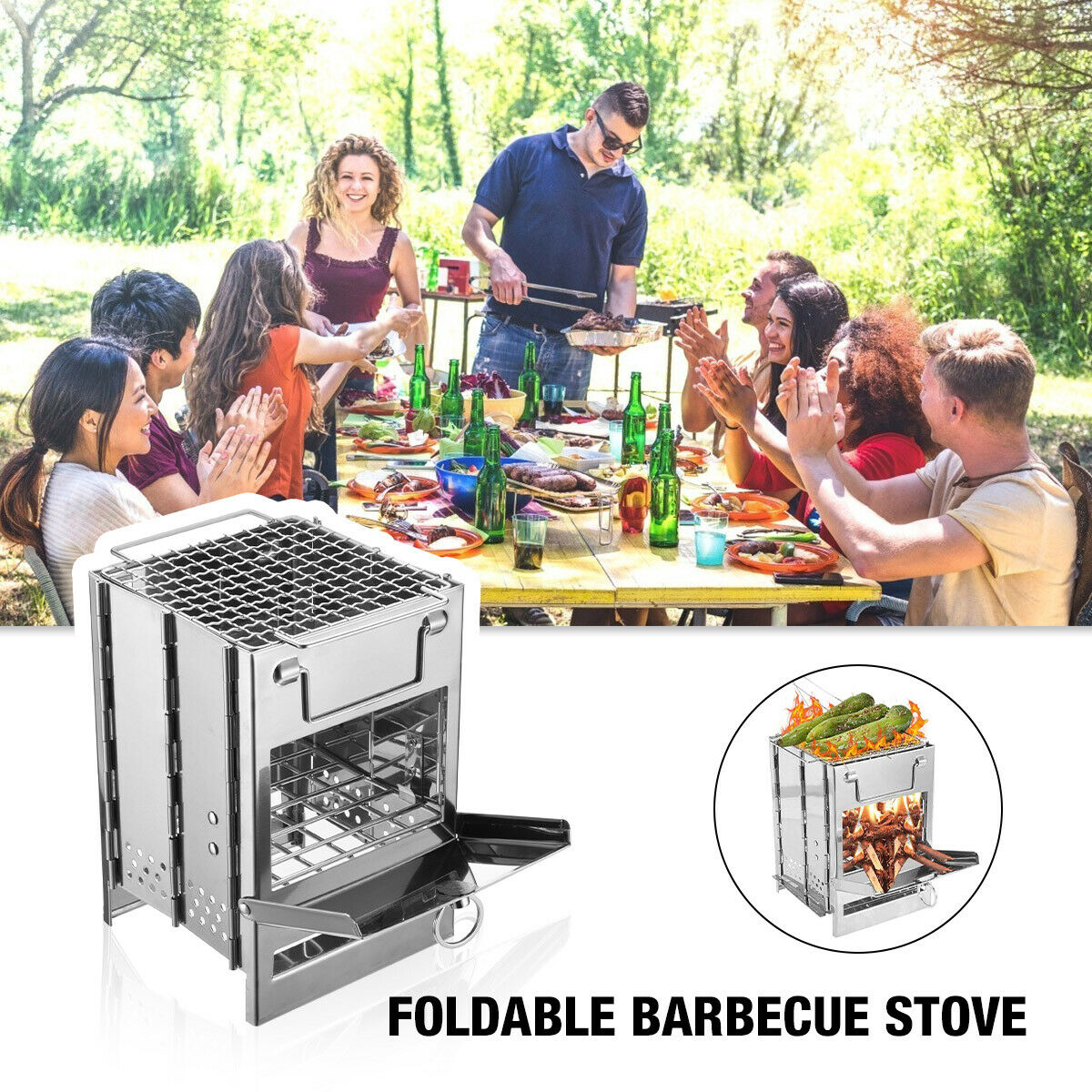 Portable Cooking Stoves - Camping Stove Portable - BBQ Picnic Camping Grill -