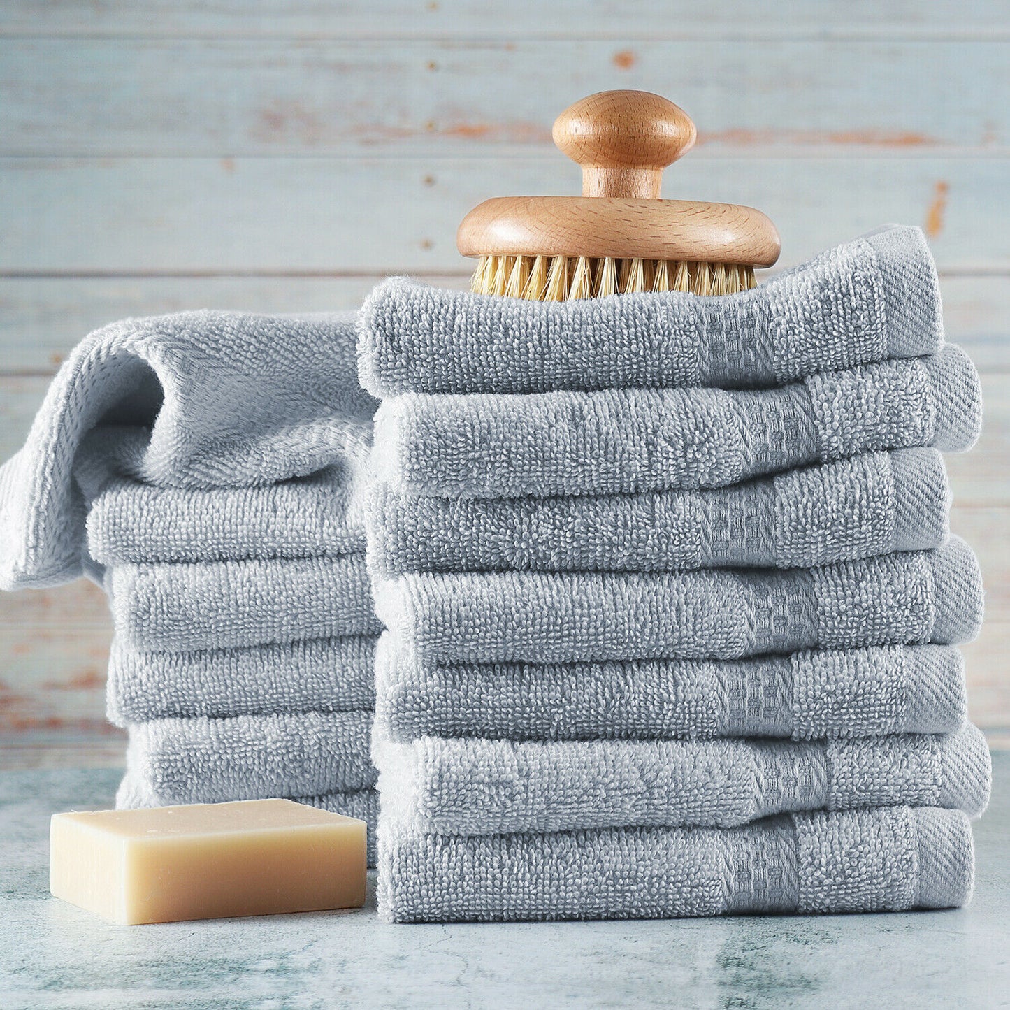Bath Towels & Washcloths - Face Washcloths Set - 12 Pack Soft 100% Cotton Luxury Towel Face Cloths -