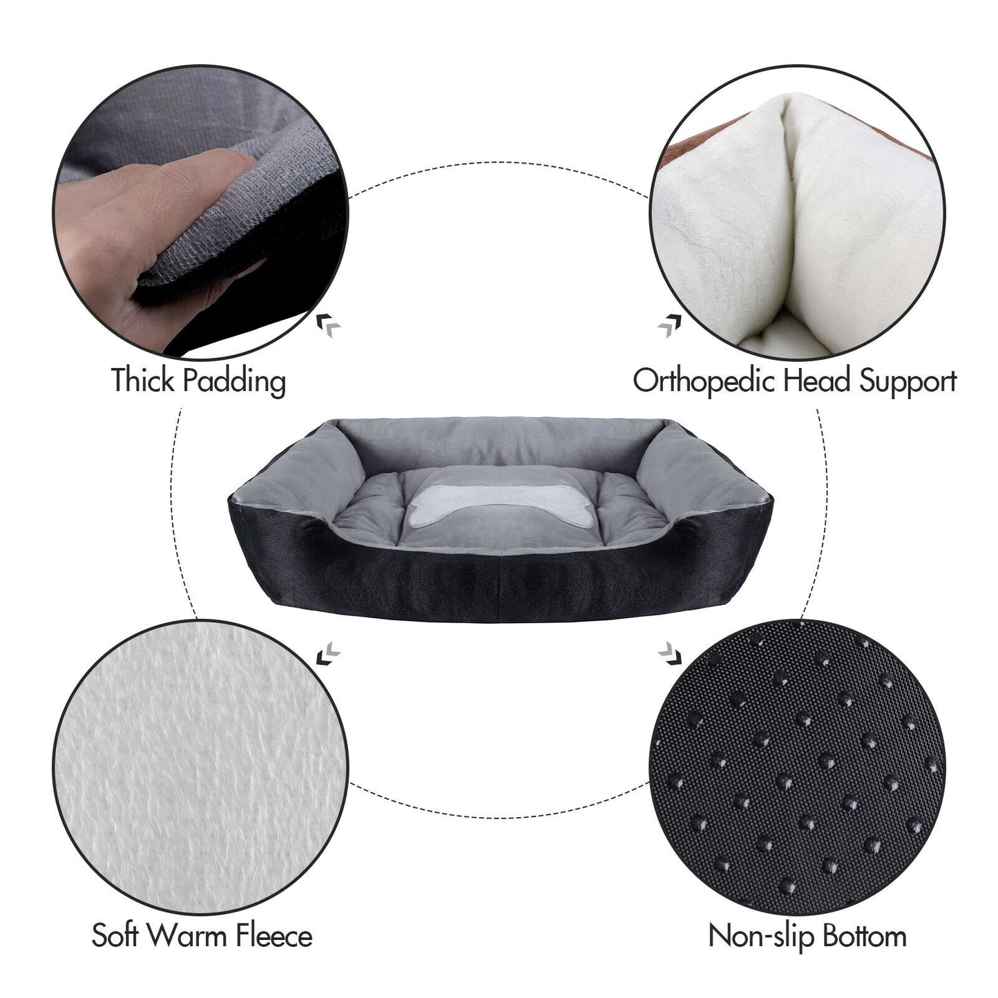 Pet Bed Accessories - Soft Washable Orthopedic Pet Bed - For Dogs or Cats -