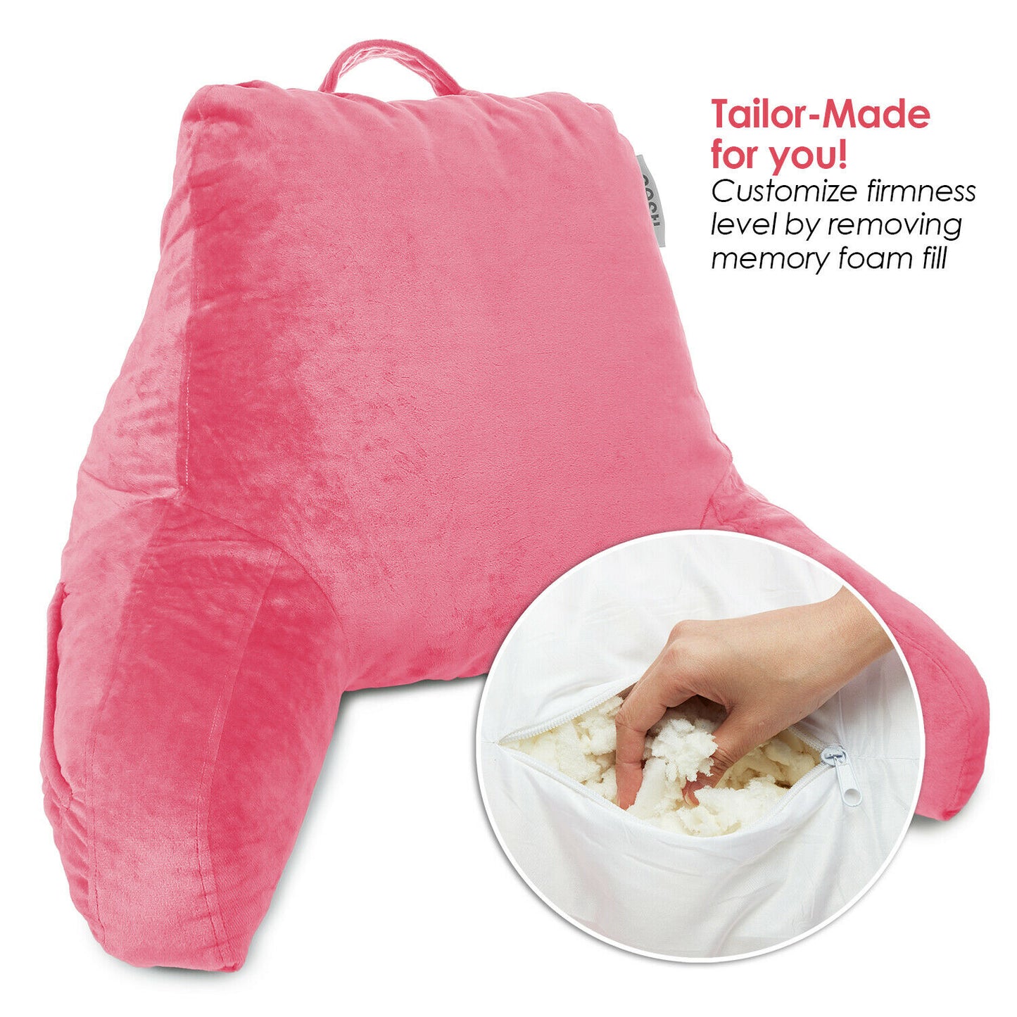 Pillows - TV & Reading Pillow - Kid's Memory Foam Bedrest Back Pillow 12 Colors! -