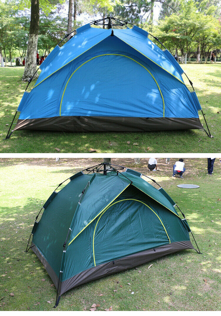 Tents - Tent Camping Pop Up Tent - 3-4 People Waterproof Outdoor Canopy -