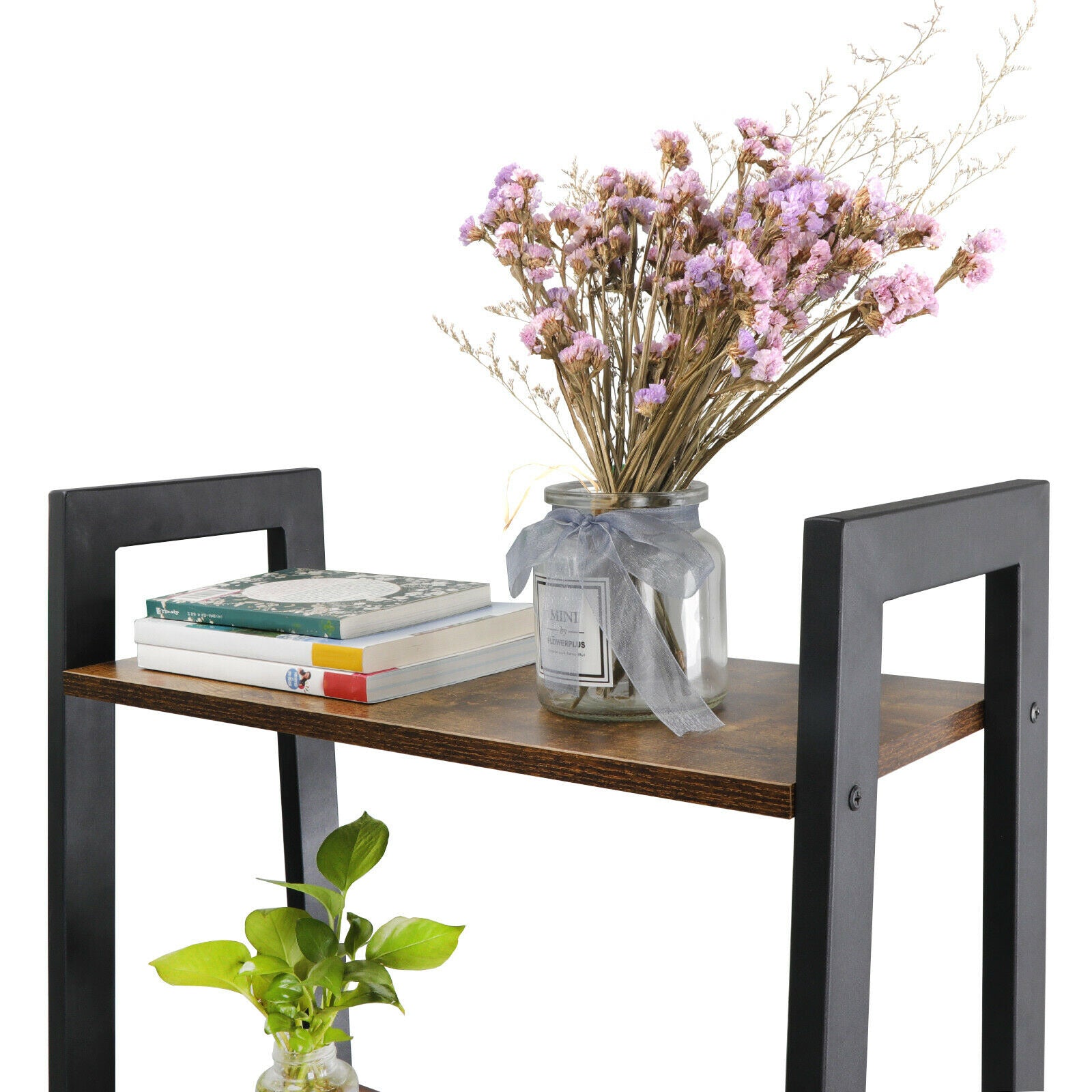 Storage & Organization - Ladder Shelf Storage Rack - 4 Tier Plant Stand Vintage Bookcase -