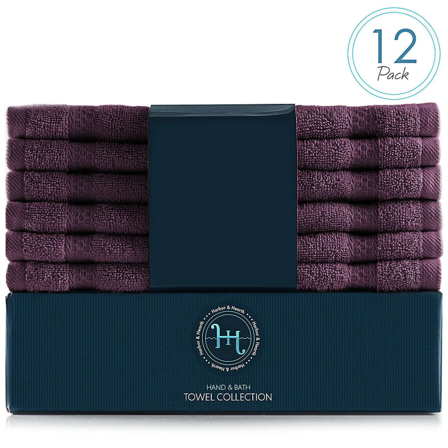 Bath Towels & Washcloths - Face Washcloths Set - 12 Pack Soft 100% Cotton Luxury Towel Face Cloths -