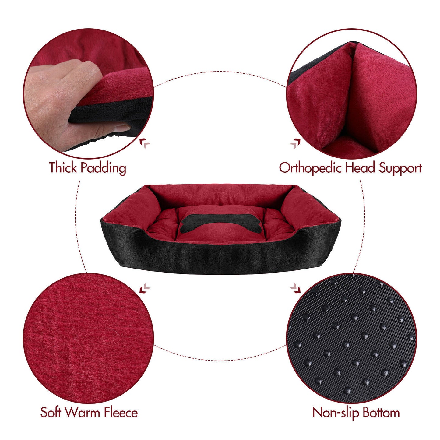 Pet Bed Accessories - Soft Washable Orthopedic Pet Bed - For Dogs or Cats -