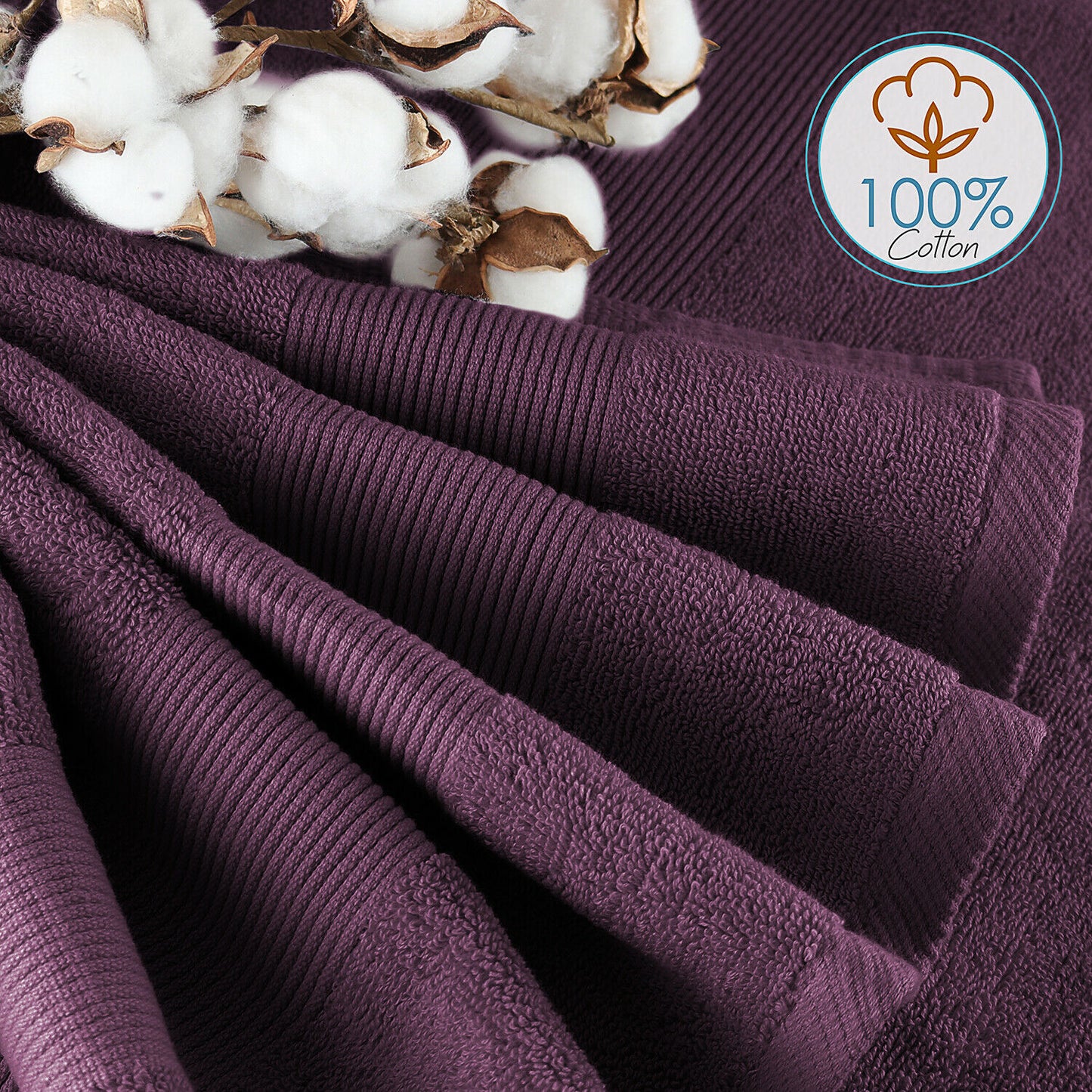Bath Towels & Washcloths - 10 Piece Towel Set- Soft Cotton Bath Towels, Hand Towels & Washcloth -