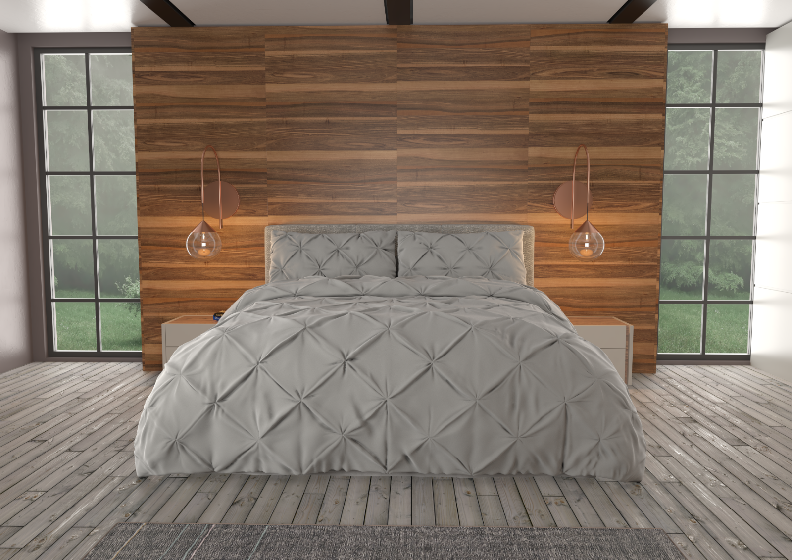 Bedding - Down Alternative Comforter Set - King Queen Twin Duvet Insert & Shams -