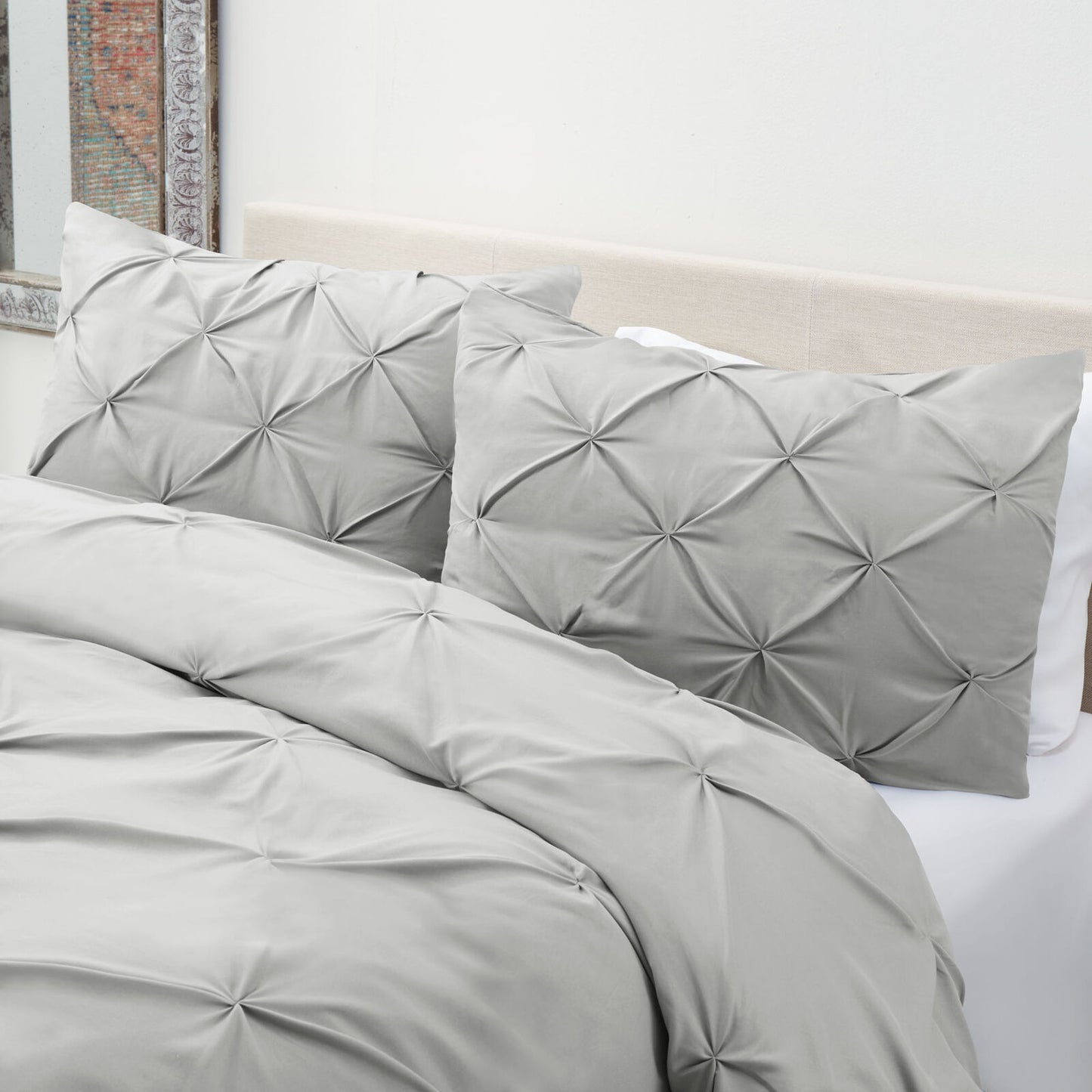 Bedding - Down Alternative Comforter Set - King Queen Twin Duvet Insert & Shams -