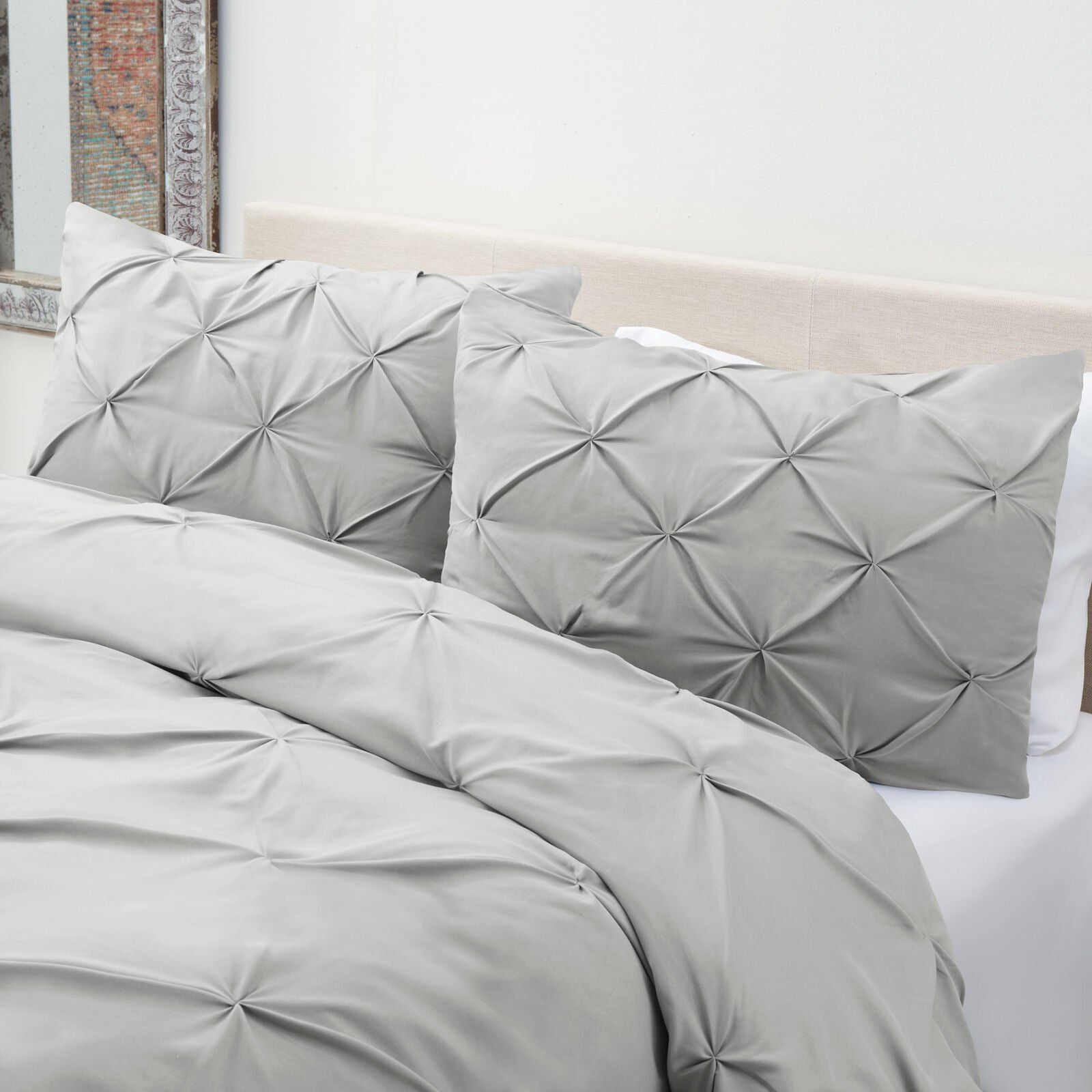 Bedding - Down Alternative Comforter Set - King Queen Twin Duvet Insert & Shams -