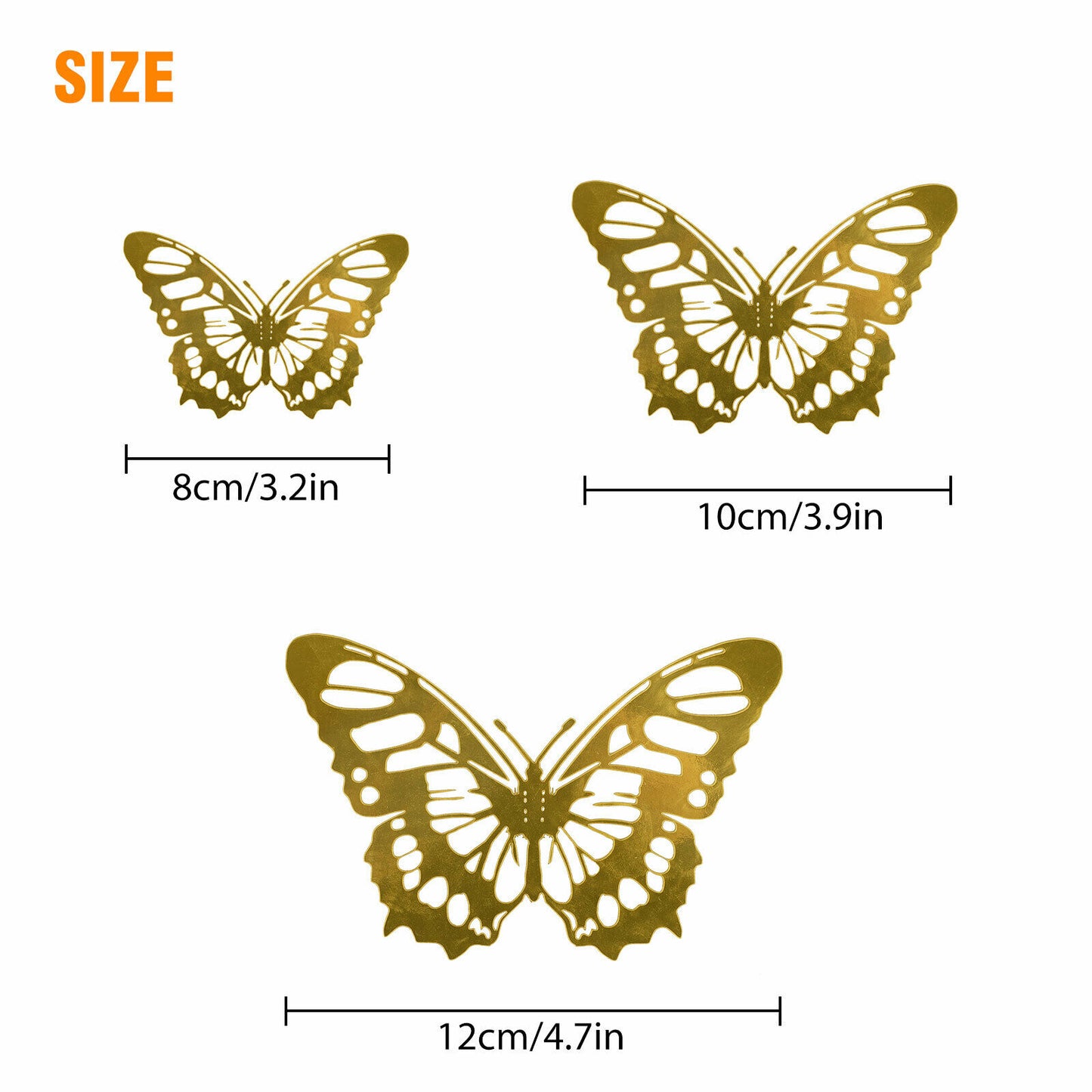 - Home Decor 3D Butterfly Wall Stickers- Art Wall Decorations 12pcs -