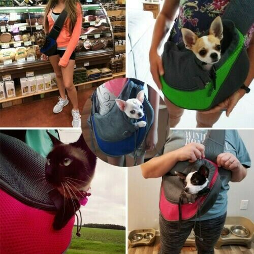 Backpacks - Dog Puppy Backpack Carrier - Pet Travel Tote Bag - Mesh Sling -
