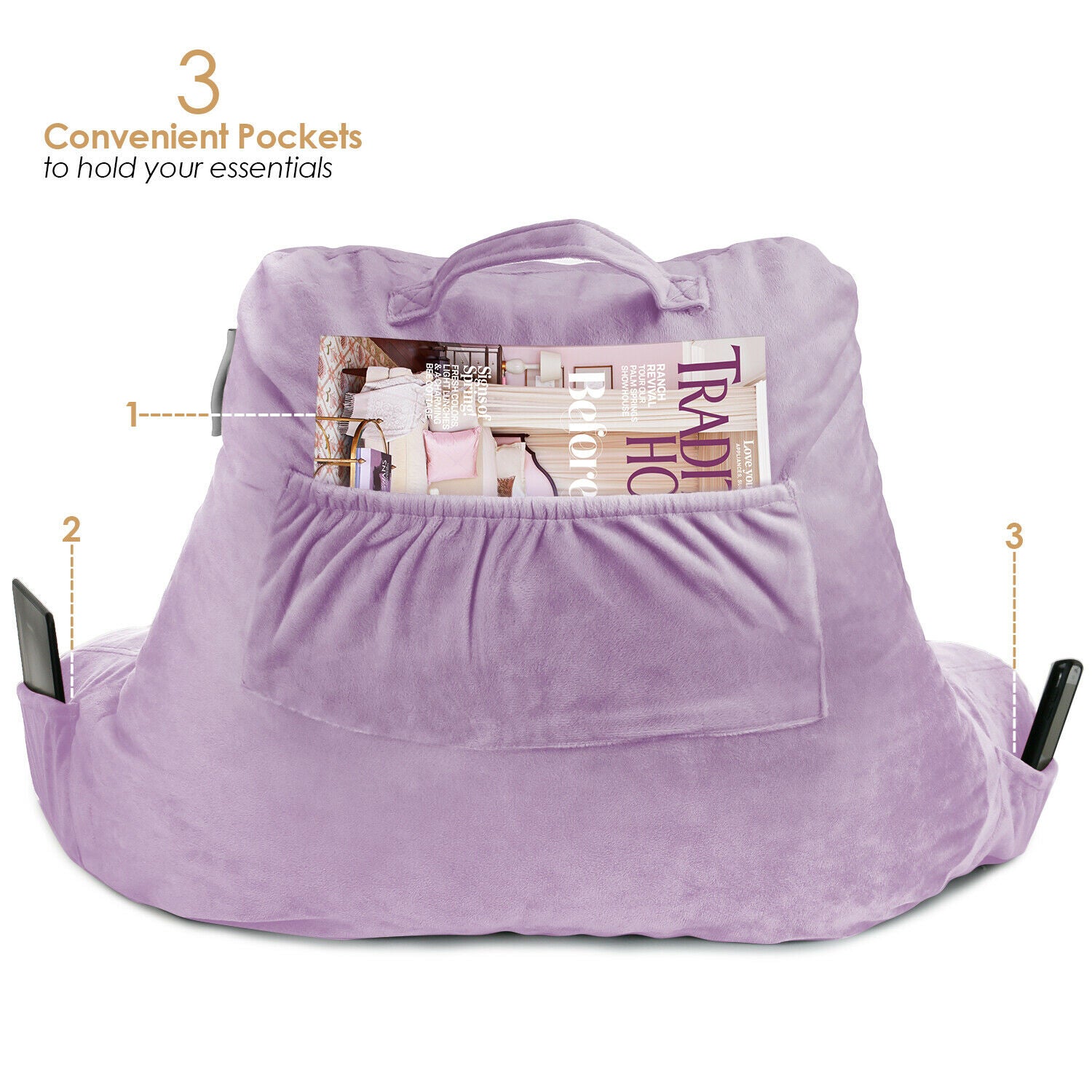 Pillows - TV & Reading Pillow - Kid's Memory Foam Bedrest Back Pillow 12 Colors! -