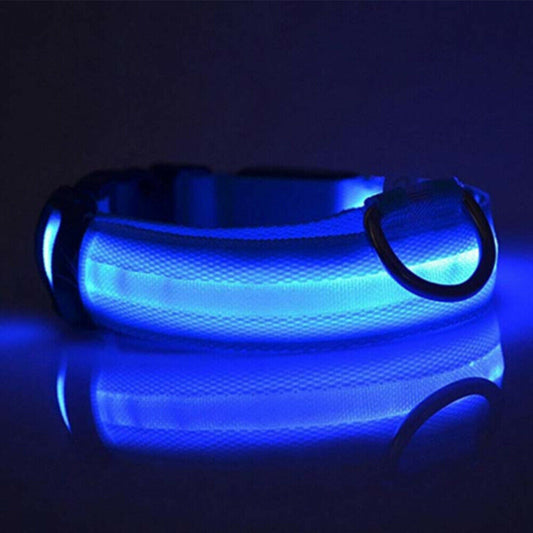 Pet Collars & Harnesses - Dog Collar - Safety LED Light Waterproof Pet Collar - Adjustable S-Xl -