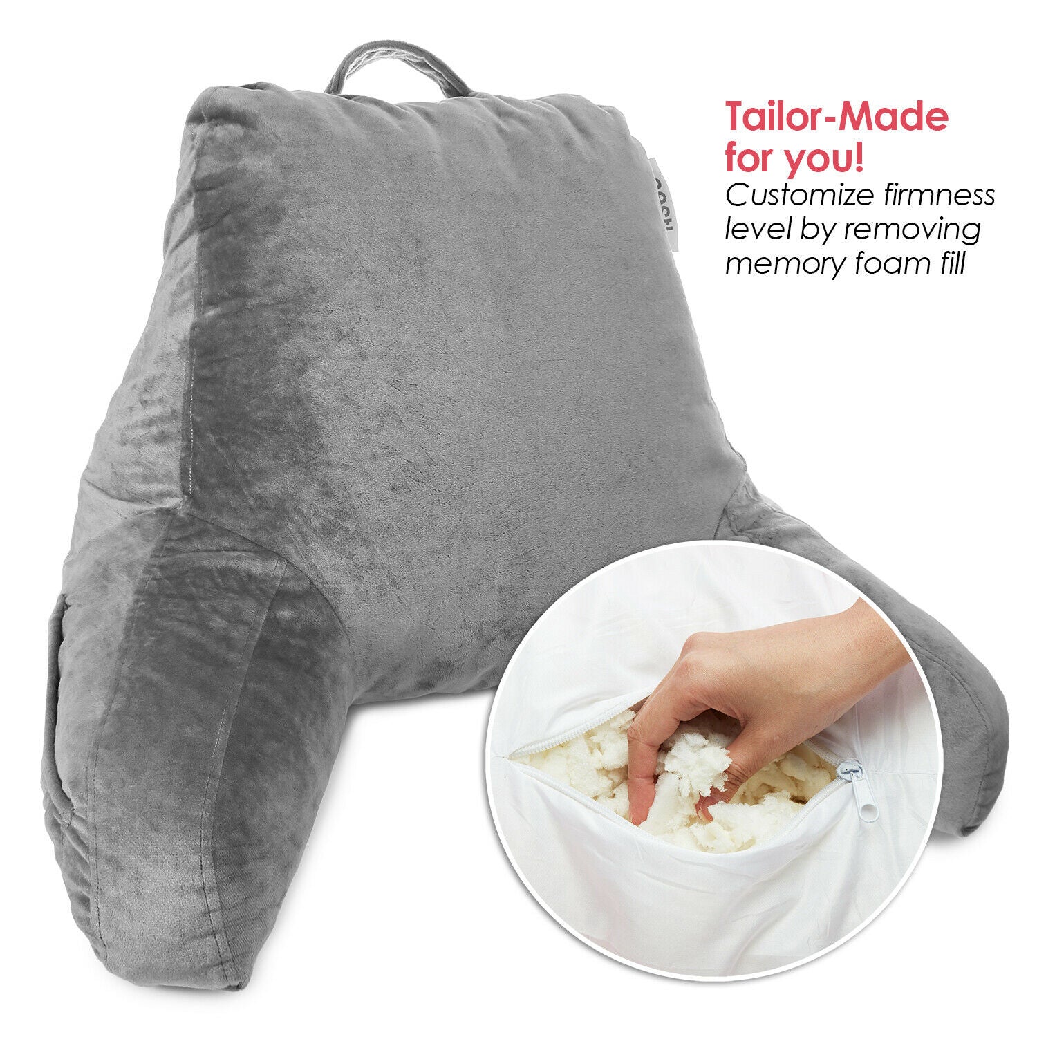 Pillows - TV & Reading Pillow - Kid's Memory Foam Bedrest Back Pillow 12 Colors! -