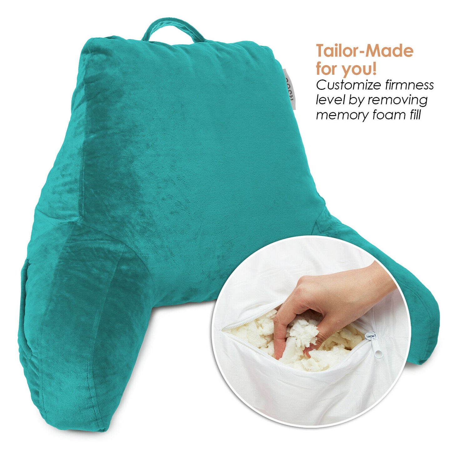 Pillows - TV & Reading Pillow - Kid's Memory Foam Bedrest Back Pillow 12 Colors! -