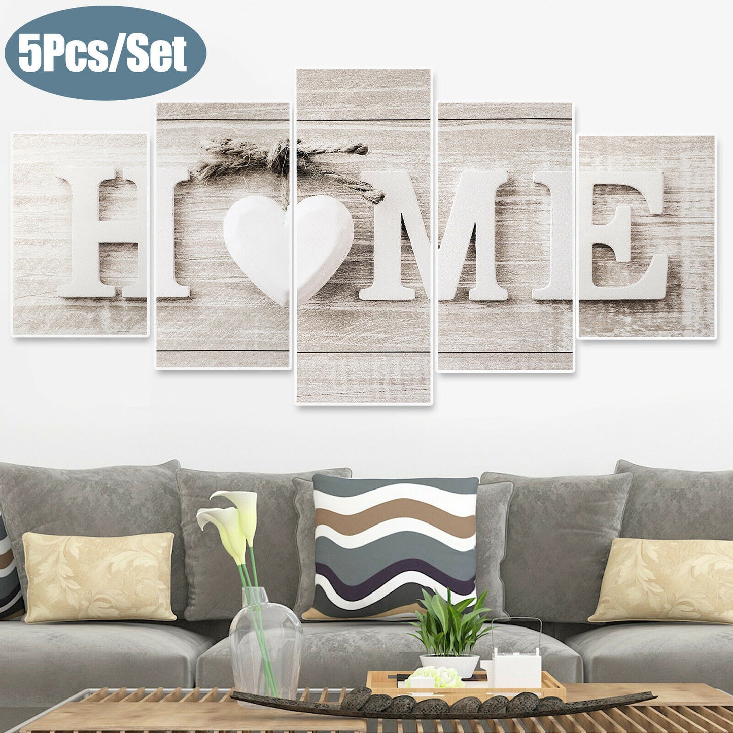 Home Decor Decals - Wall Art Canvas Print Painting Picture - Modern Room Decor - 5pcs -