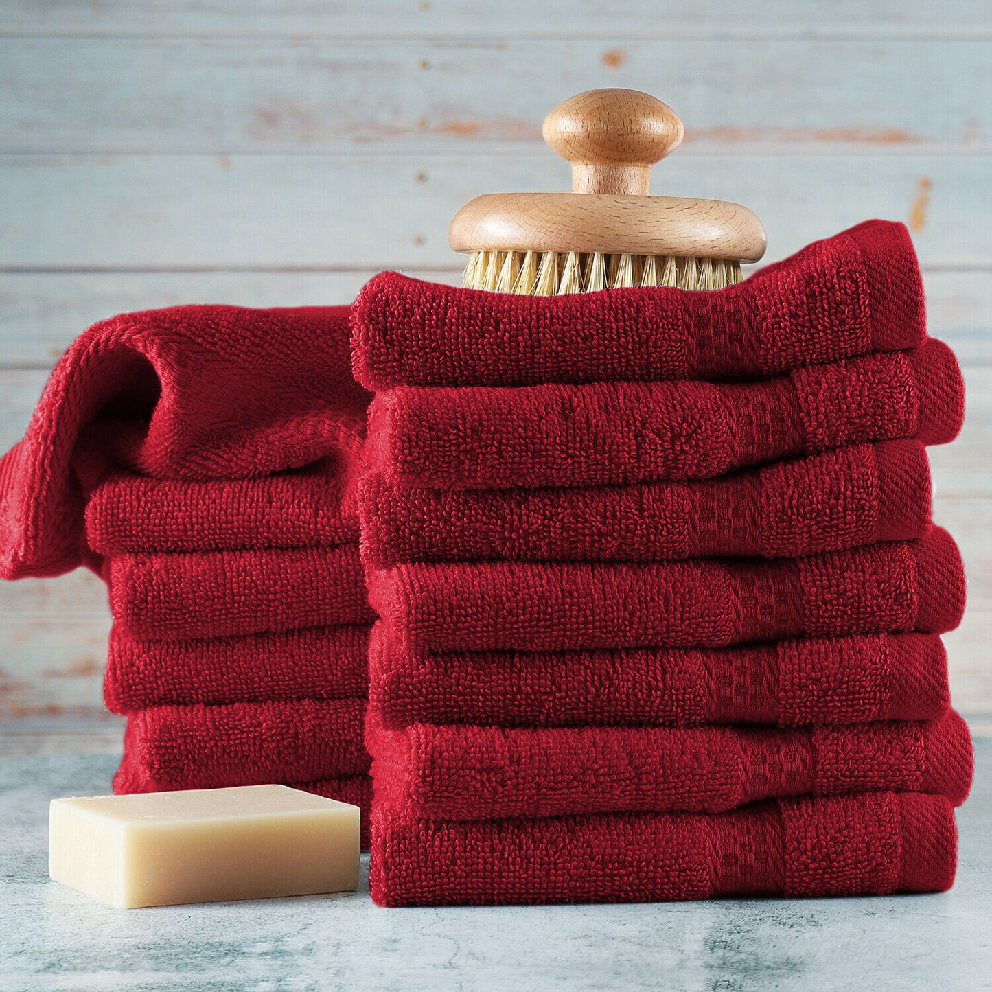 Bath Towels & Washcloths - Face Washcloths Set - 12 Pack Soft 100% Cotton Luxury Towel Face Cloths -
