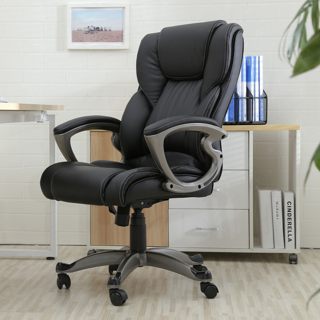 Office Chairs - Office Desk Chair - Ergonomic High Back Executive Chair - Black -