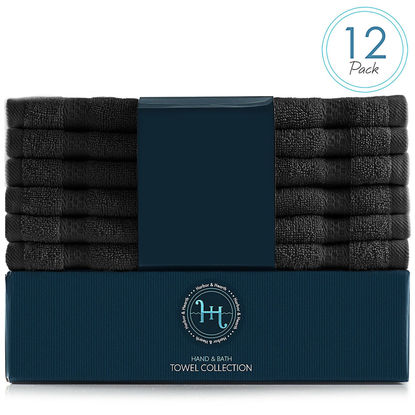 Bath Towels & Washcloths - Face Washcloths Set - 12 Pack Soft 100% Cotton Luxury Towel Face Cloths -