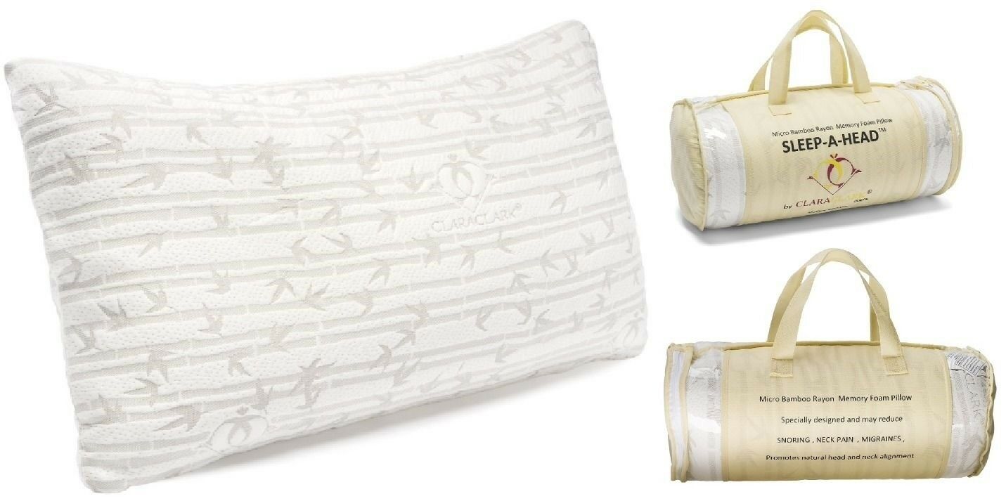 Pillows - Bamboo Pillow - Memory Foam Pillow - King or Queen -