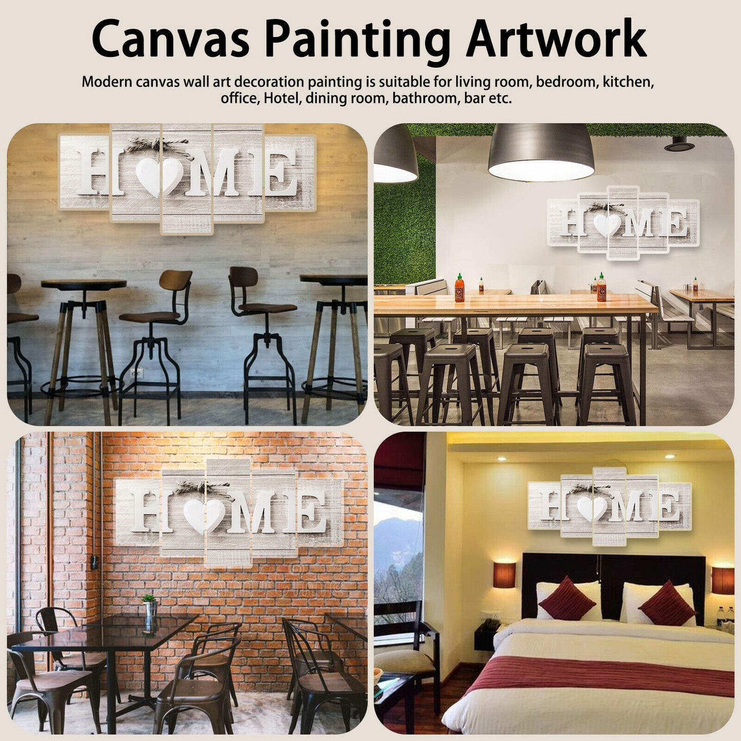 Home Decor Decals - Wall Art Canvas Print Painting Picture - Modern Room Decor - 5pcs -