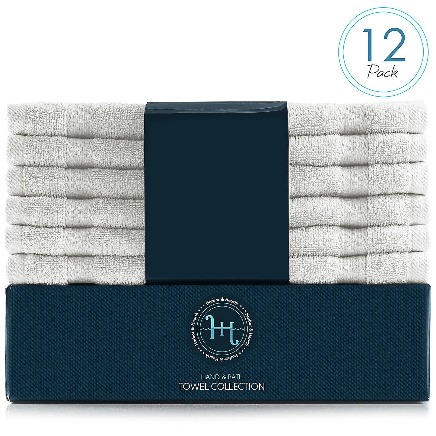 Bath Towels & Washcloths - Face Washcloths Set - 12 Pack Soft 100% Cotton Luxury Towel Face Cloths -